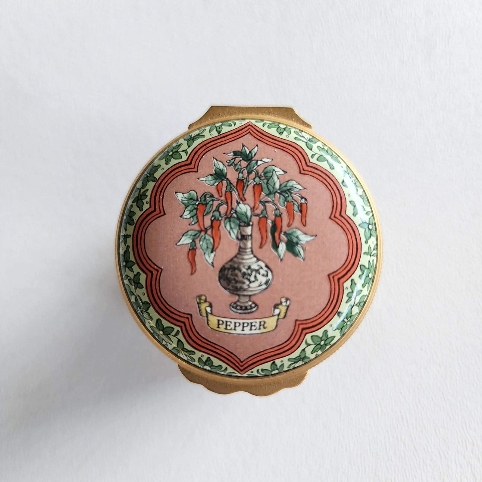 Variety Is the Spice of Life 1980's Enamel Box by Halcyon Days of England - 8