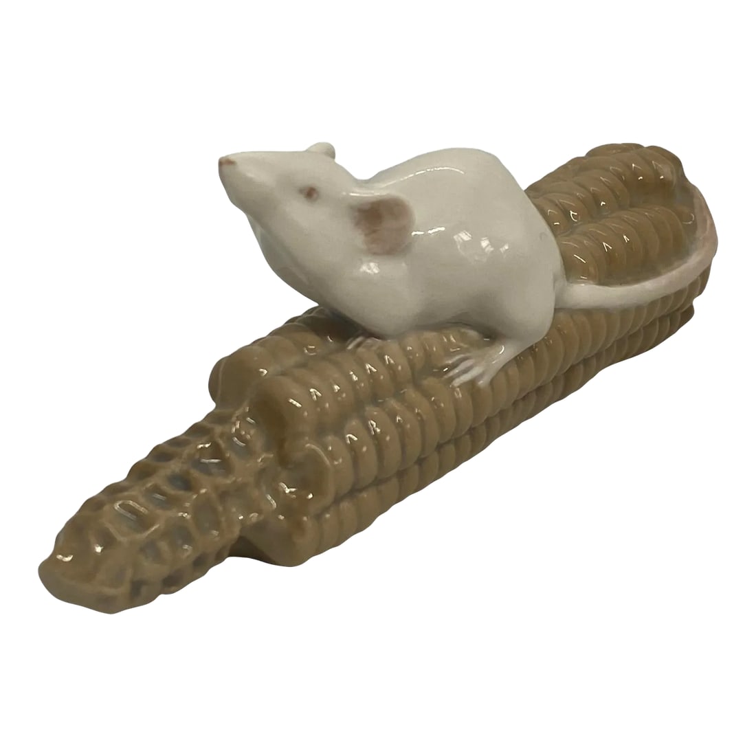 Mid 20th Century Royal Copenhagen Mouse on Corn Cob Porcelain Hand-Painted Figurine #512: Mid 20th Century Royal Copenhagen Mouse on Corn Cob Porcelain Hand-Painted Figurine #512. Designed by Erik Nielsen. Produced in Denmark. Beautiful Royal Copenhagen porcelain figurine. It is in Excelle