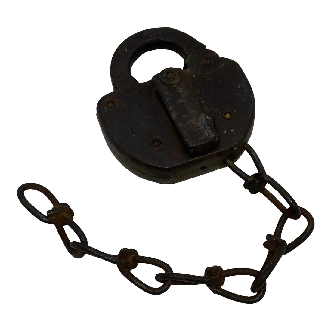 Late 19th Century Nashville, Chattanooga, and St. Louis Railway (NC&Stl) Cast Iron Heart Shaped "Old: Late 19th Century Nashville, Chattanooga, and St. Louis Railway (NC&Stl) Cast Iron Heart Shaped "Old Lake" Lock with Chain - No Key. The Nashville, Chattanooga and St. Louis Railway was a railway