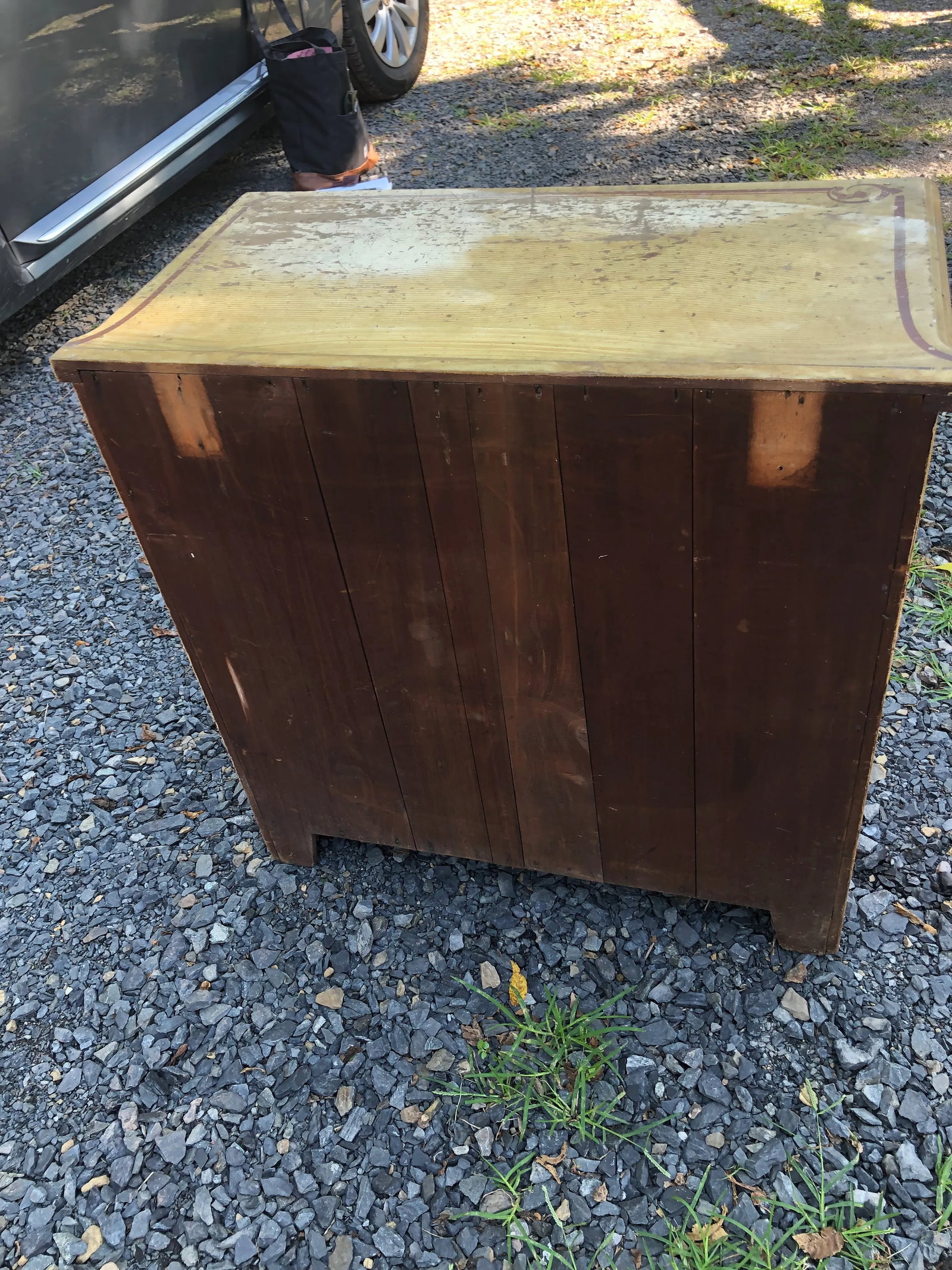 Small Vintage Hand Painted Amish Country Cabinet - 11