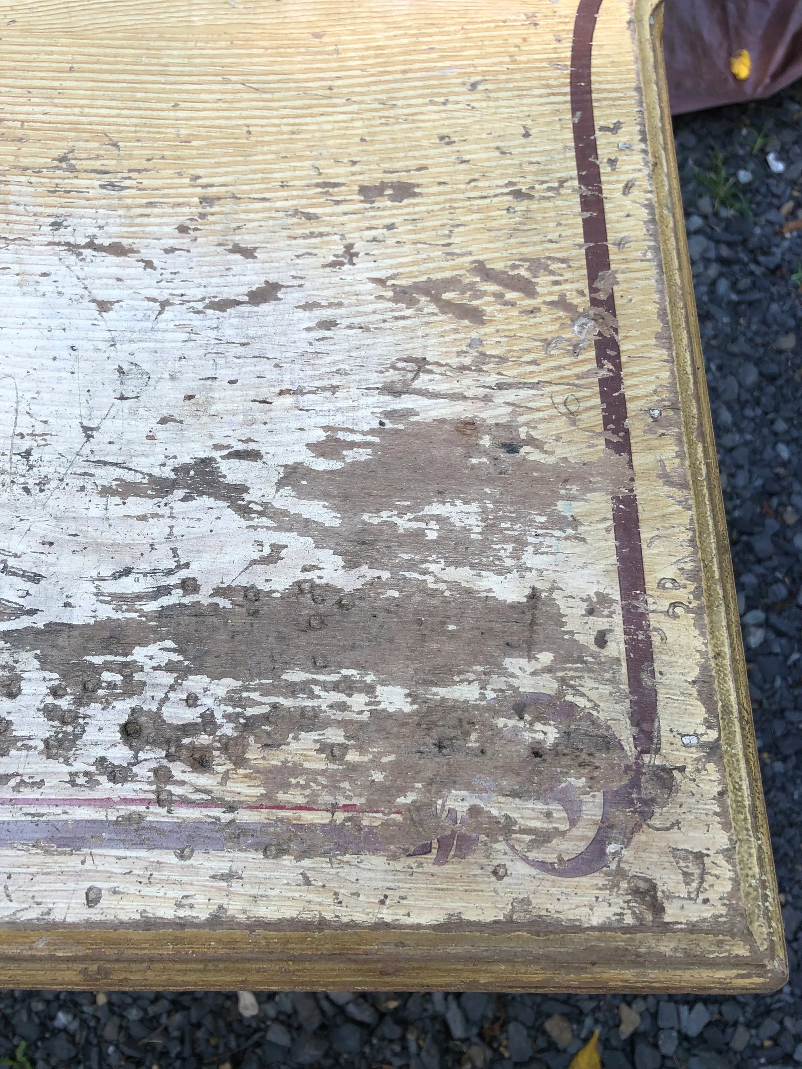 Small Vintage Hand Painted Amish Country Cabinet - 6