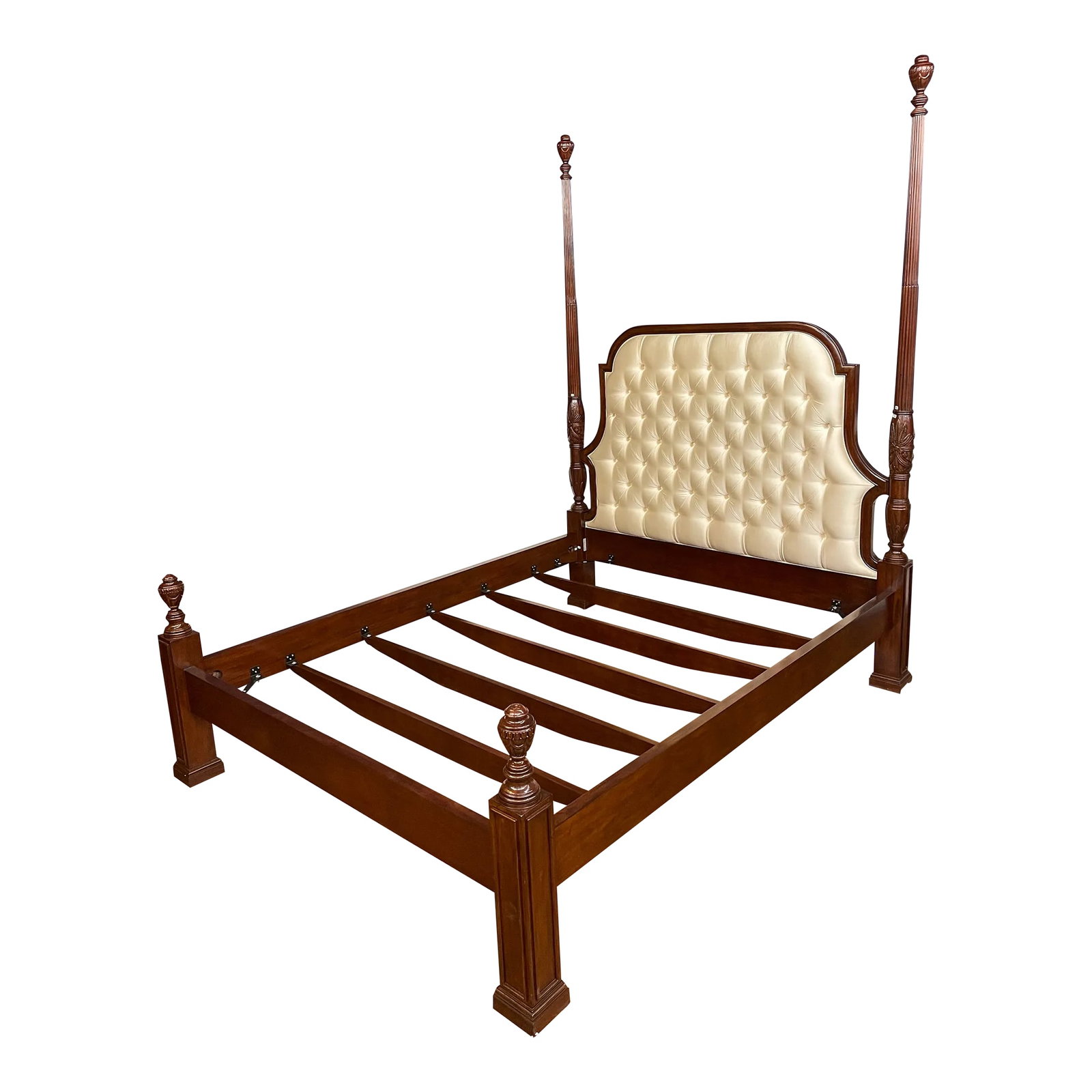 Scarborough House Queen Size Upholstered Mahogany Two Post Bed - Floor Sample (1 of 12)