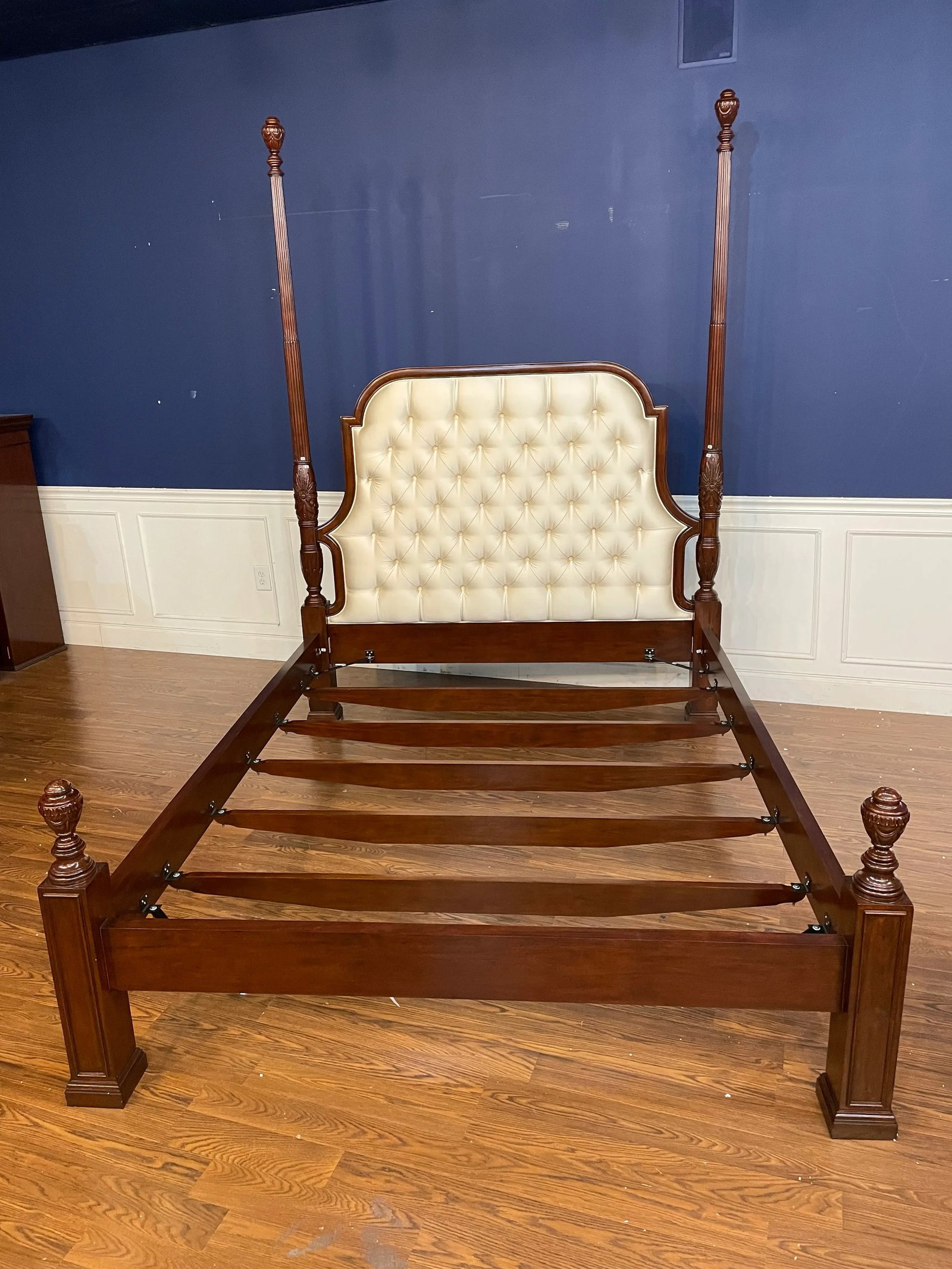 Scarborough House Queen Size Upholstered Mahogany Two Post Bed - Floor Sample - 2