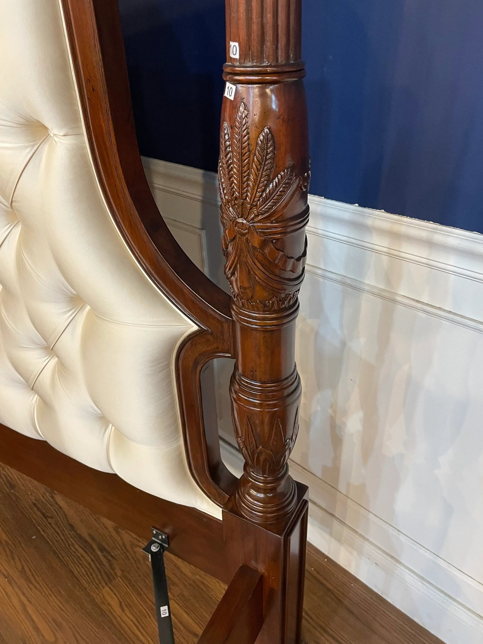Scarborough House Queen Size Upholstered Mahogany Two Post Bed - Floor Sample - 8