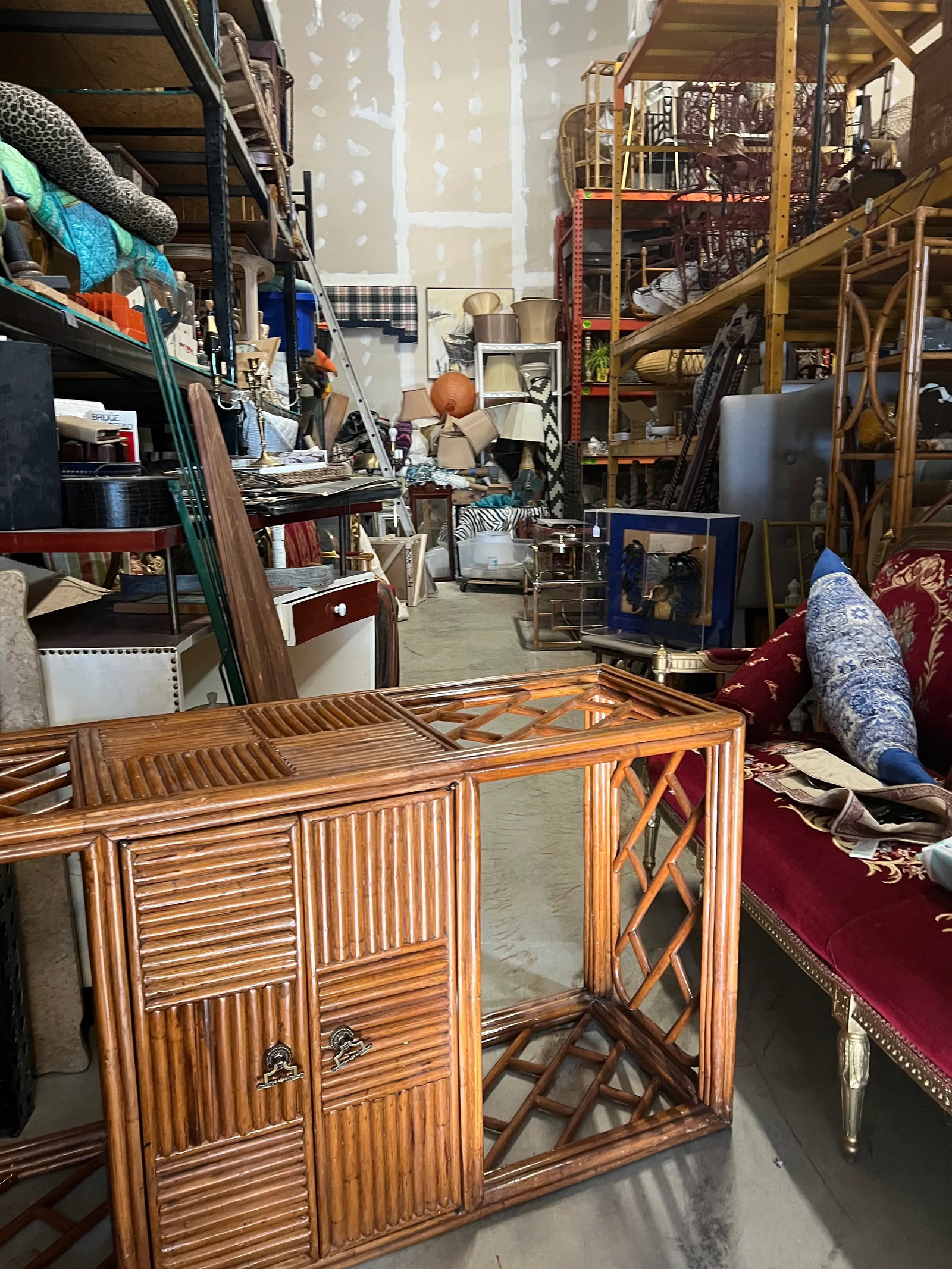 1970s Floating Bamboo Credenza - 5
