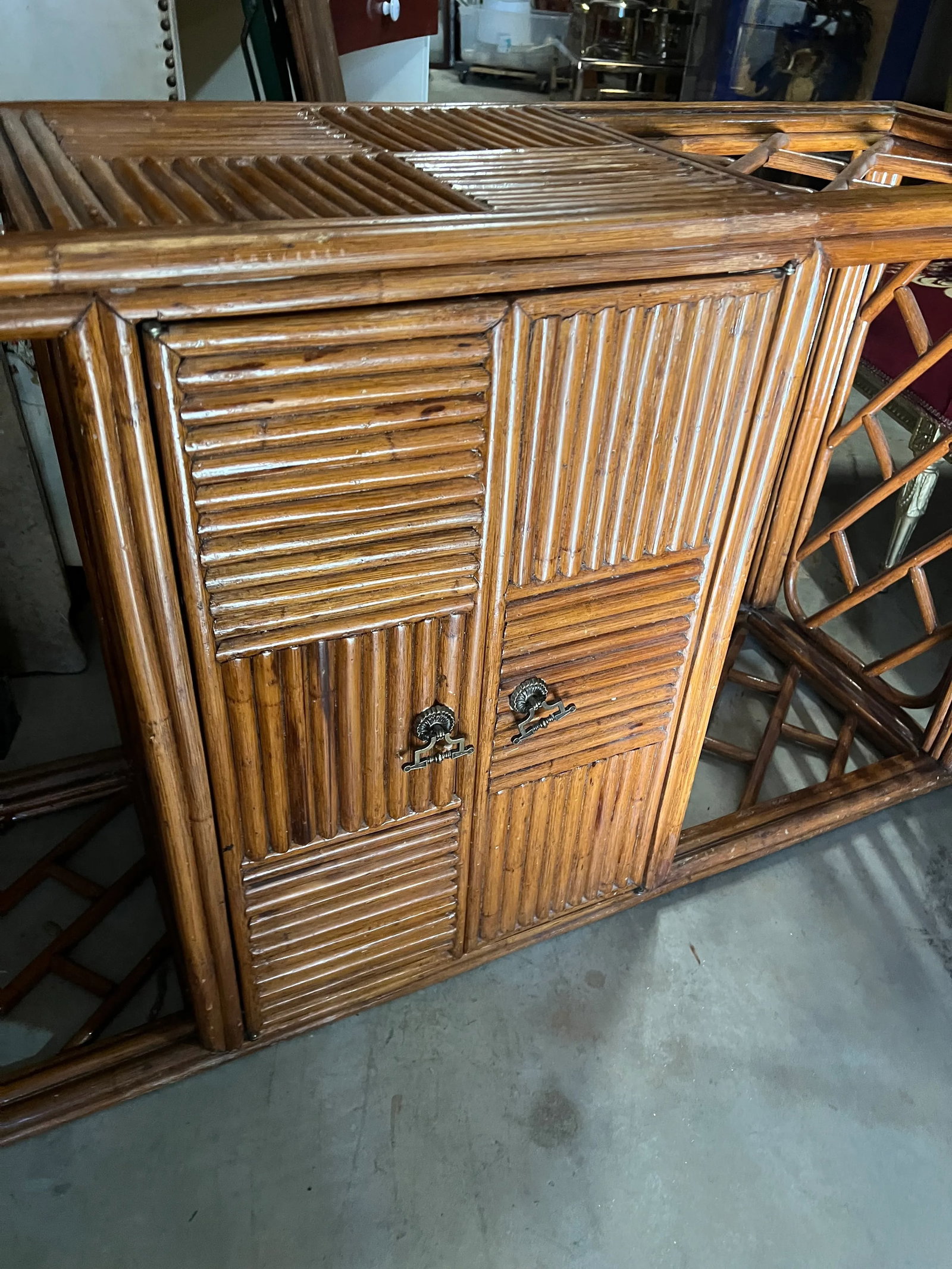 1970s Floating Bamboo Credenza - 6