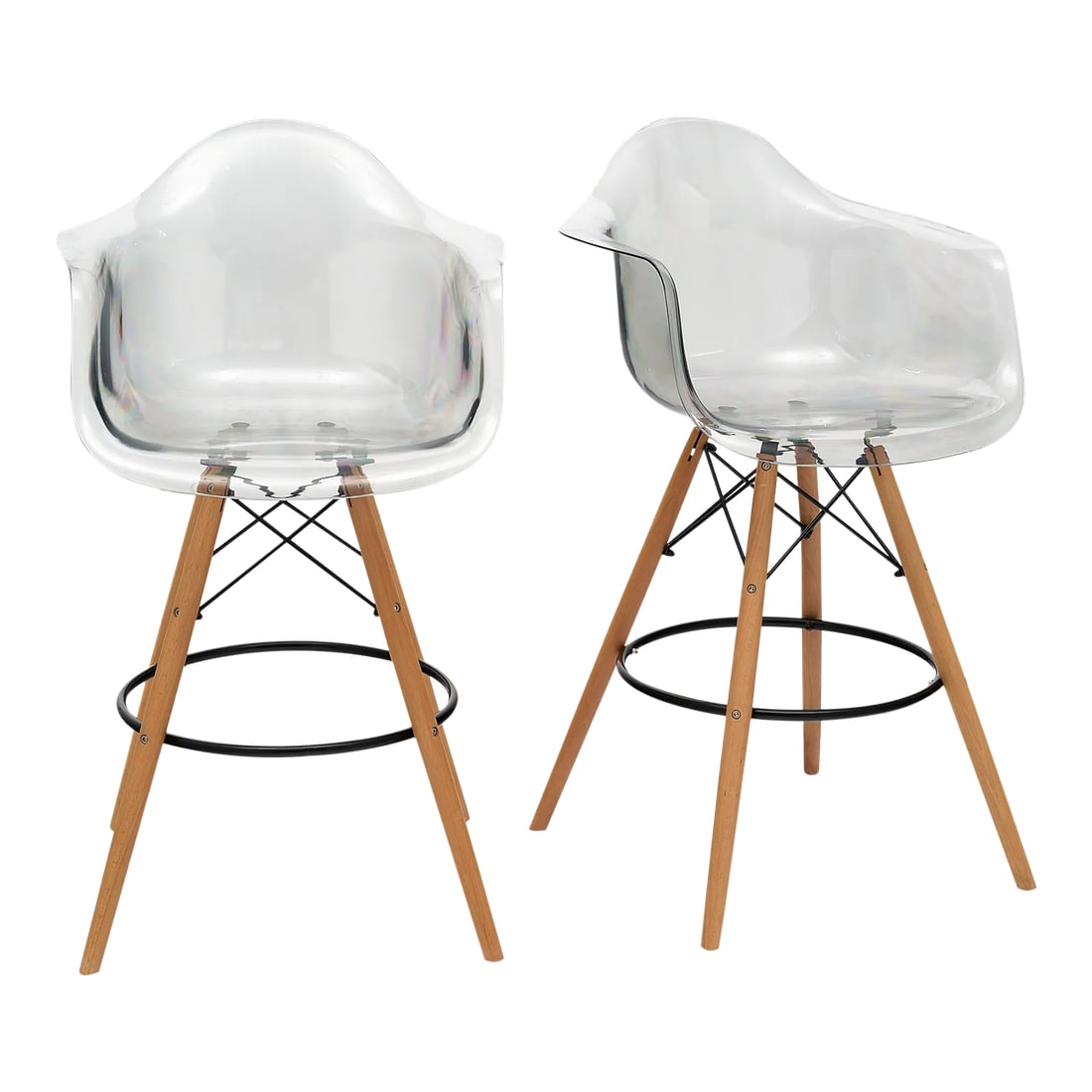 French Lucite Bar Stools