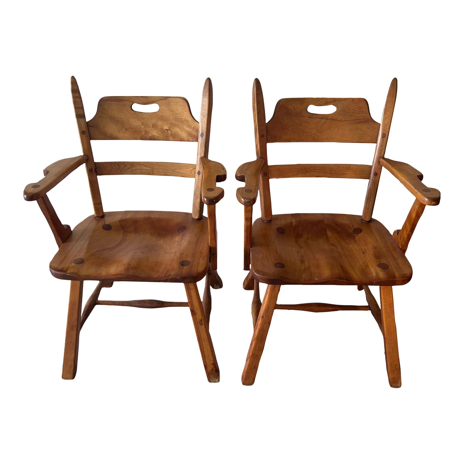 Mid 20th Century Cushman Arm Chairs by Herman De Vries - Set of 2: 2 Cushman arm chairs by Herman DeVries new finish on them clean heavy chairs Condition: Alterations: Restored Imperfections: Some Imperfections Condition Notes: good condition Origin: United States <