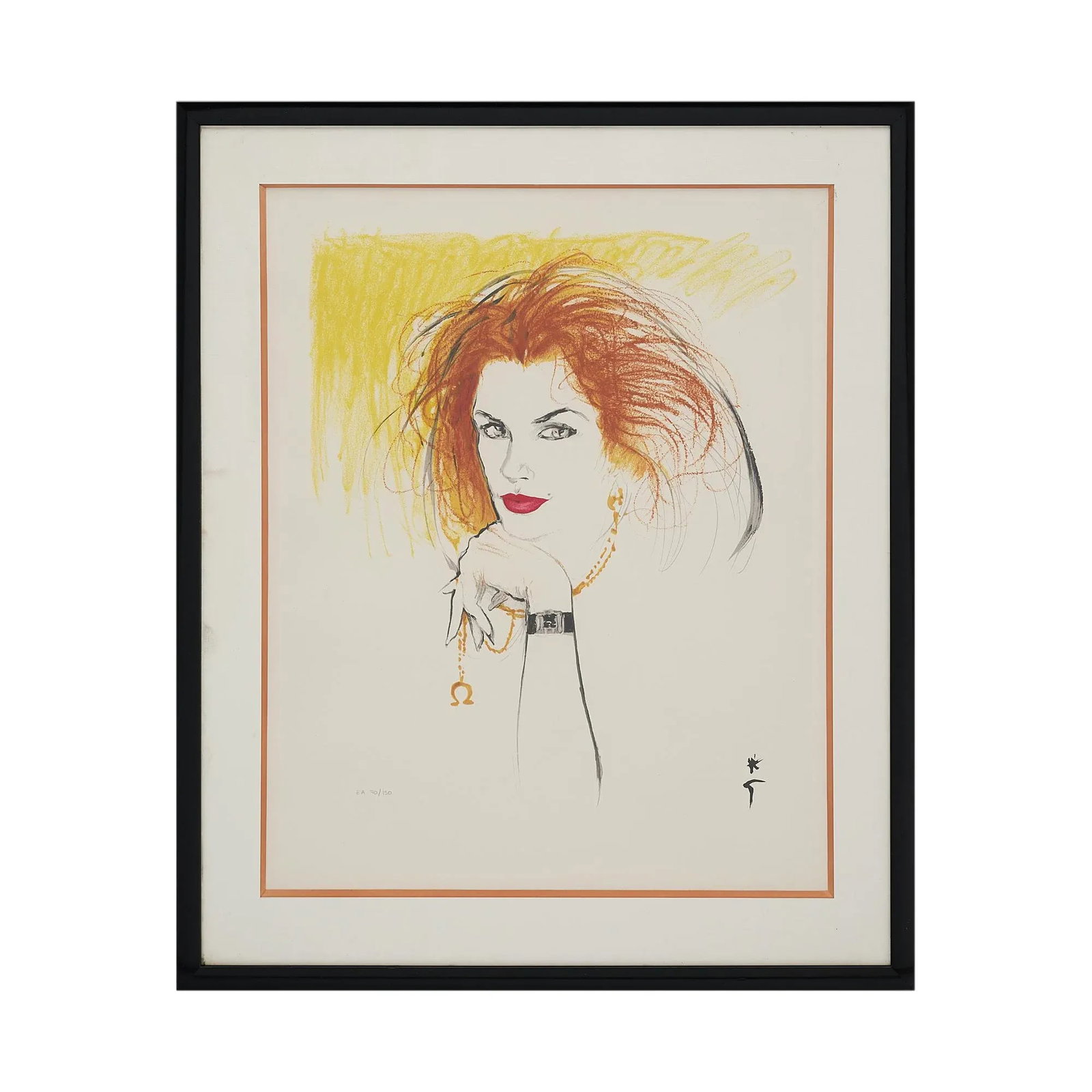Cindy Crawford by Rene Gruau Lithograph - 10