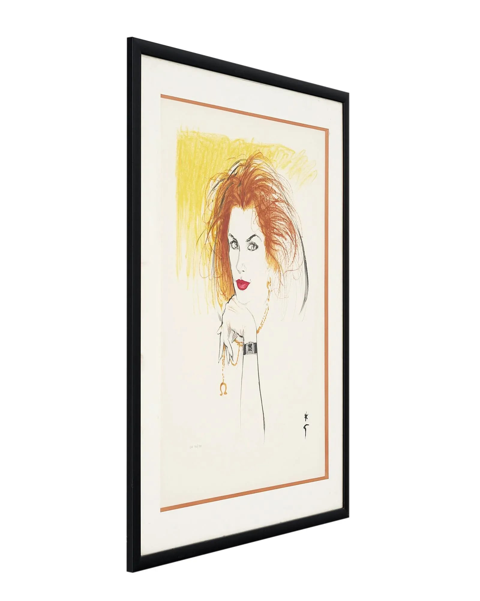 Cindy Crawford by Rene Gruau Lithograph - 2