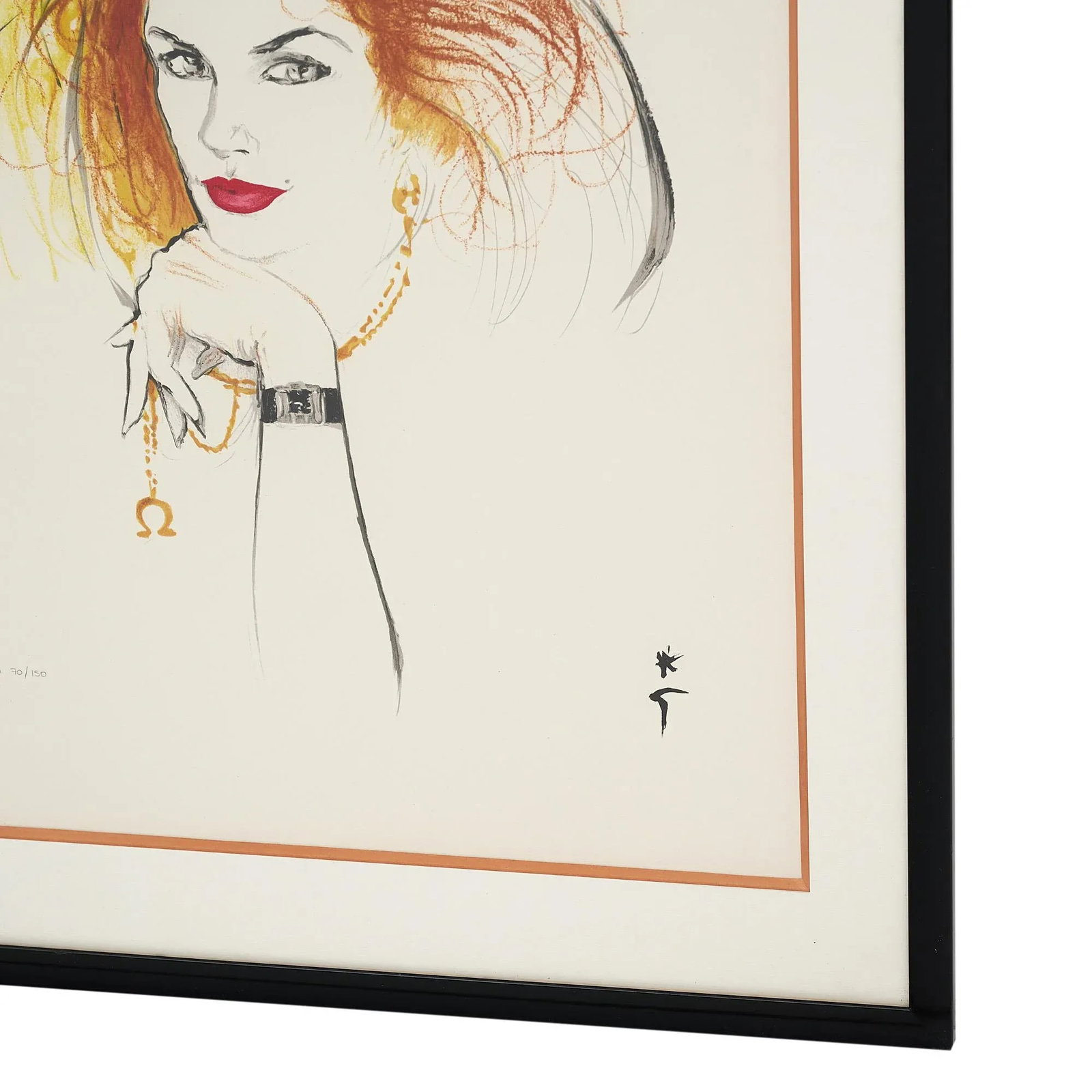 Cindy Crawford by Rene Gruau Lithograph - 3