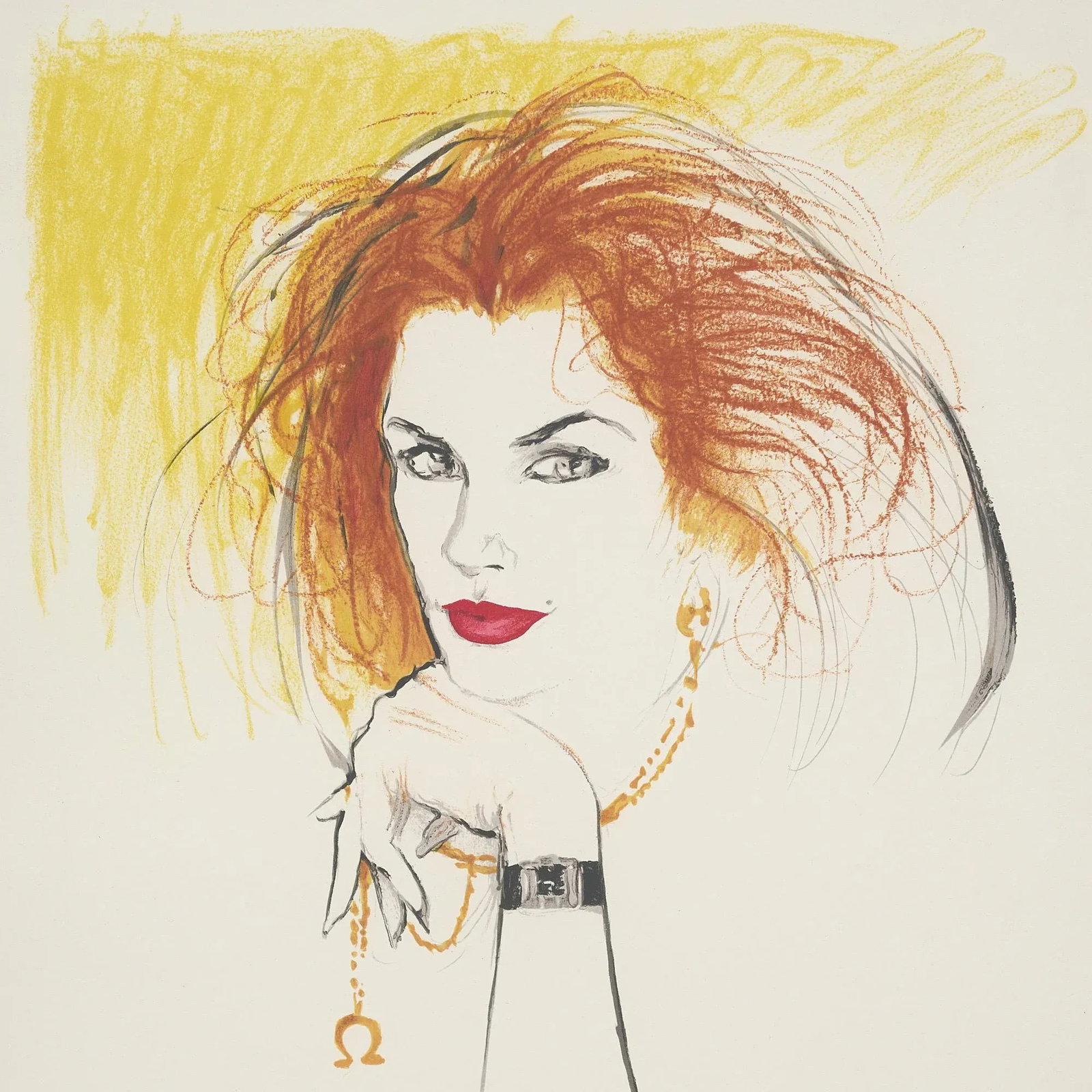 Cindy Crawford by Rene Gruau Lithograph - 8