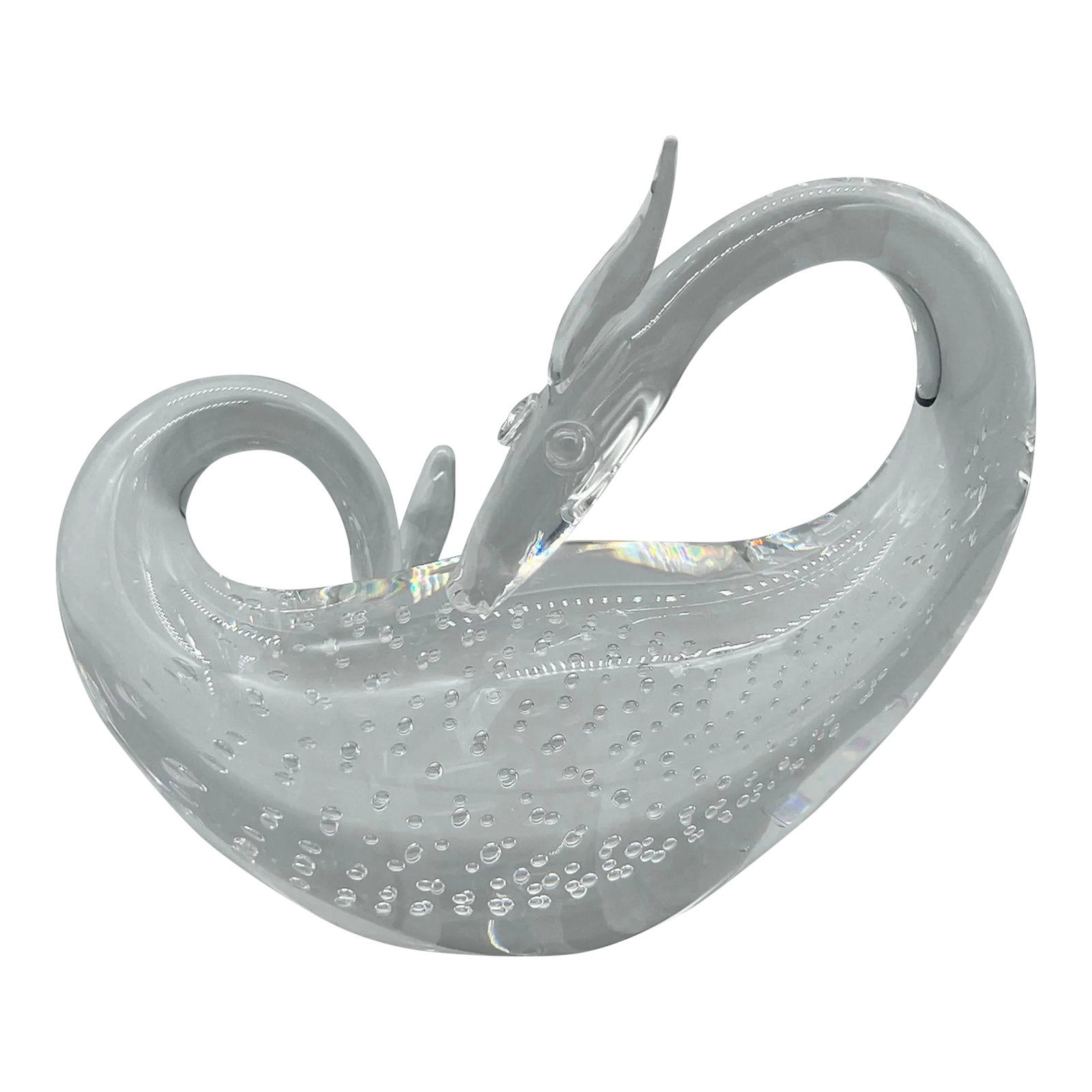 Steuben Controlled Bubble Crystal Dragon Figurine Designed by Bernard Wolff (1 of 8)
