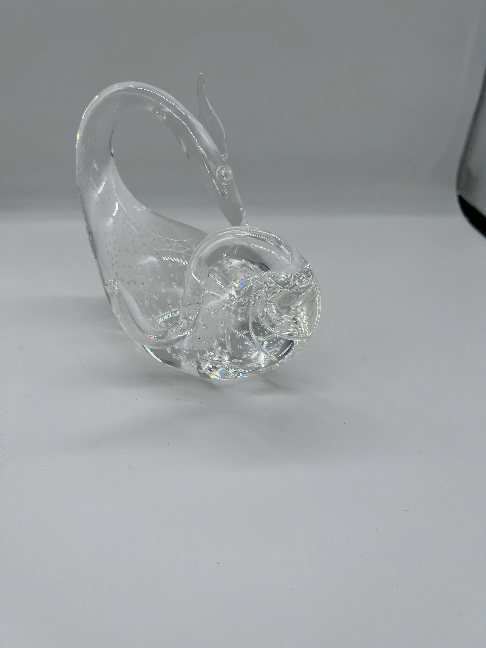Steuben Controlled Bubble Crystal Dragon Figurine Designed by Bernard Wolff - 4