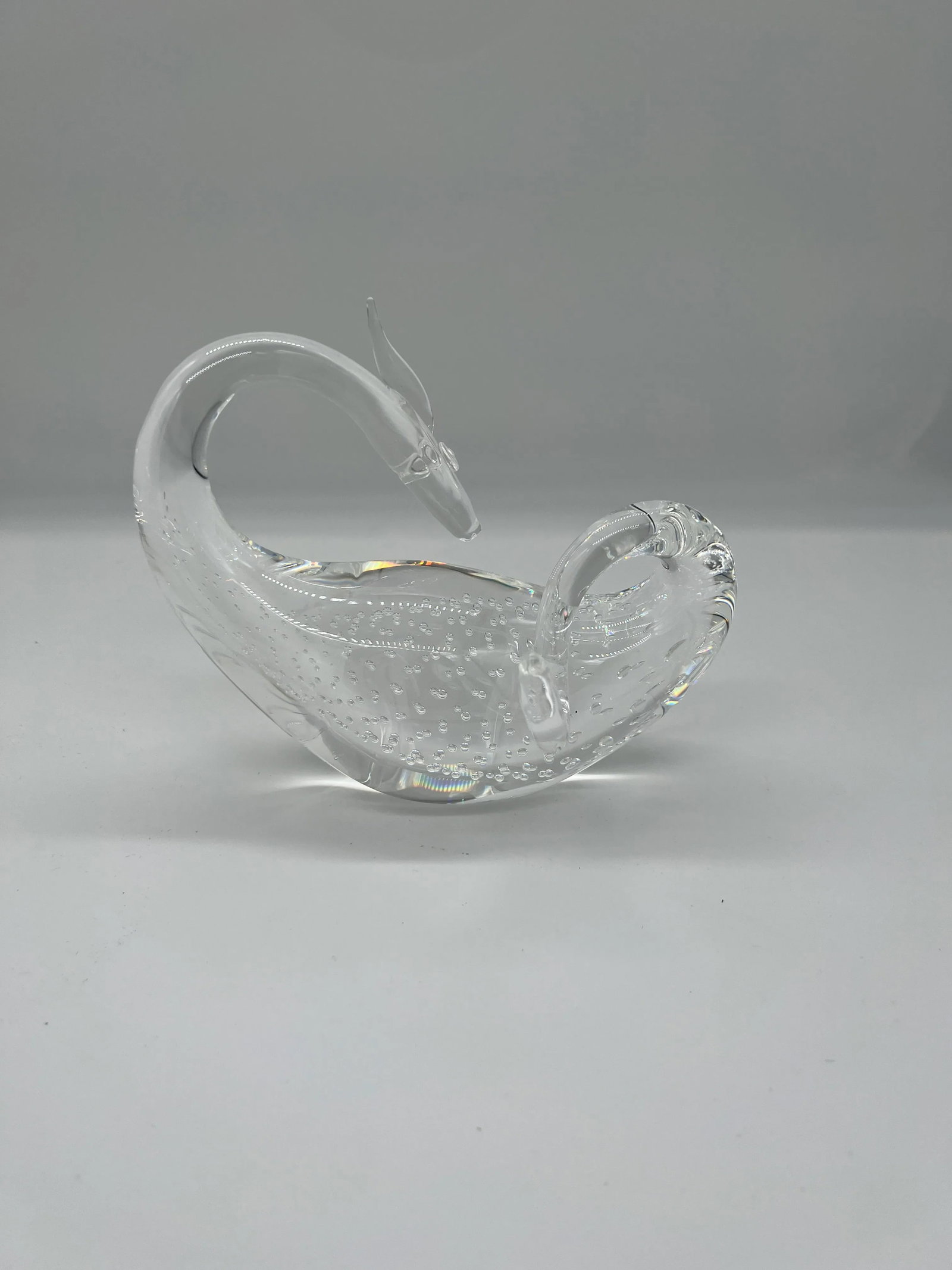 Steuben Controlled Bubble Crystal Dragon Figurine Designed by Bernard Wolff - 5