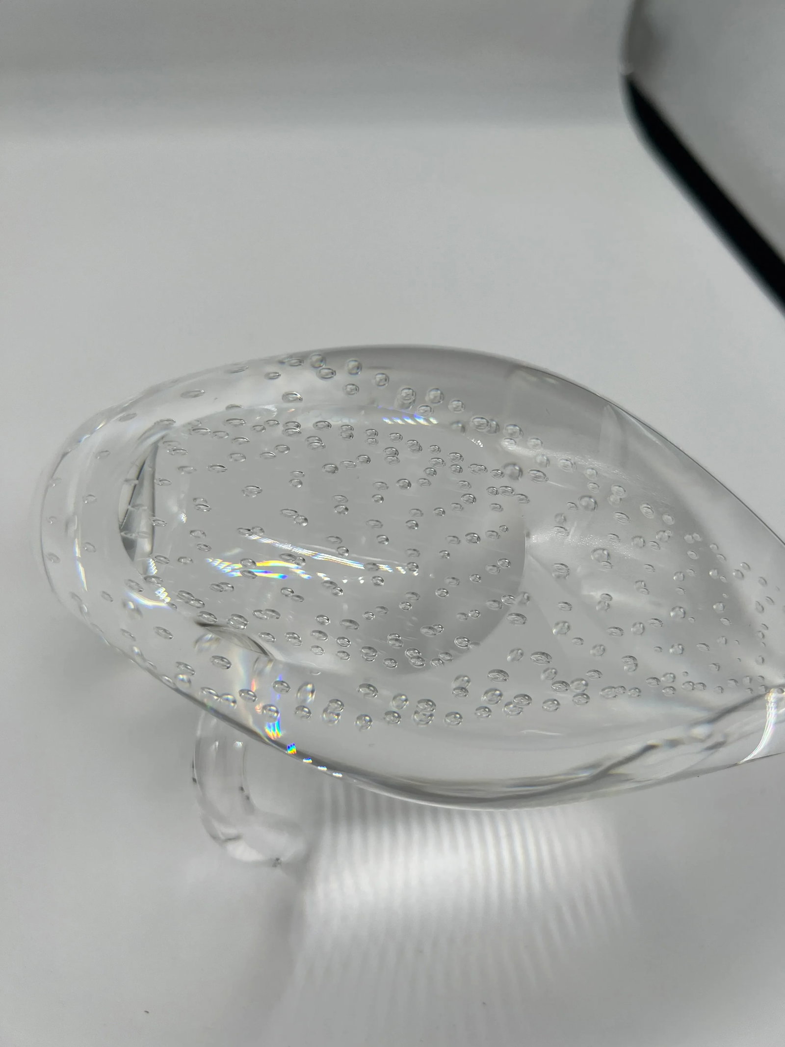 Steuben Controlled Bubble Crystal Dragon Figurine Designed by Bernard Wolff - 6