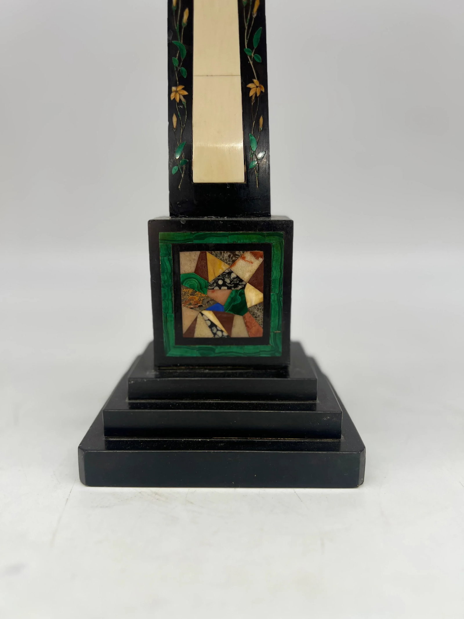 Grand Tour Era, Mixed Specimen Marble & Gemstone Obelisk - 2