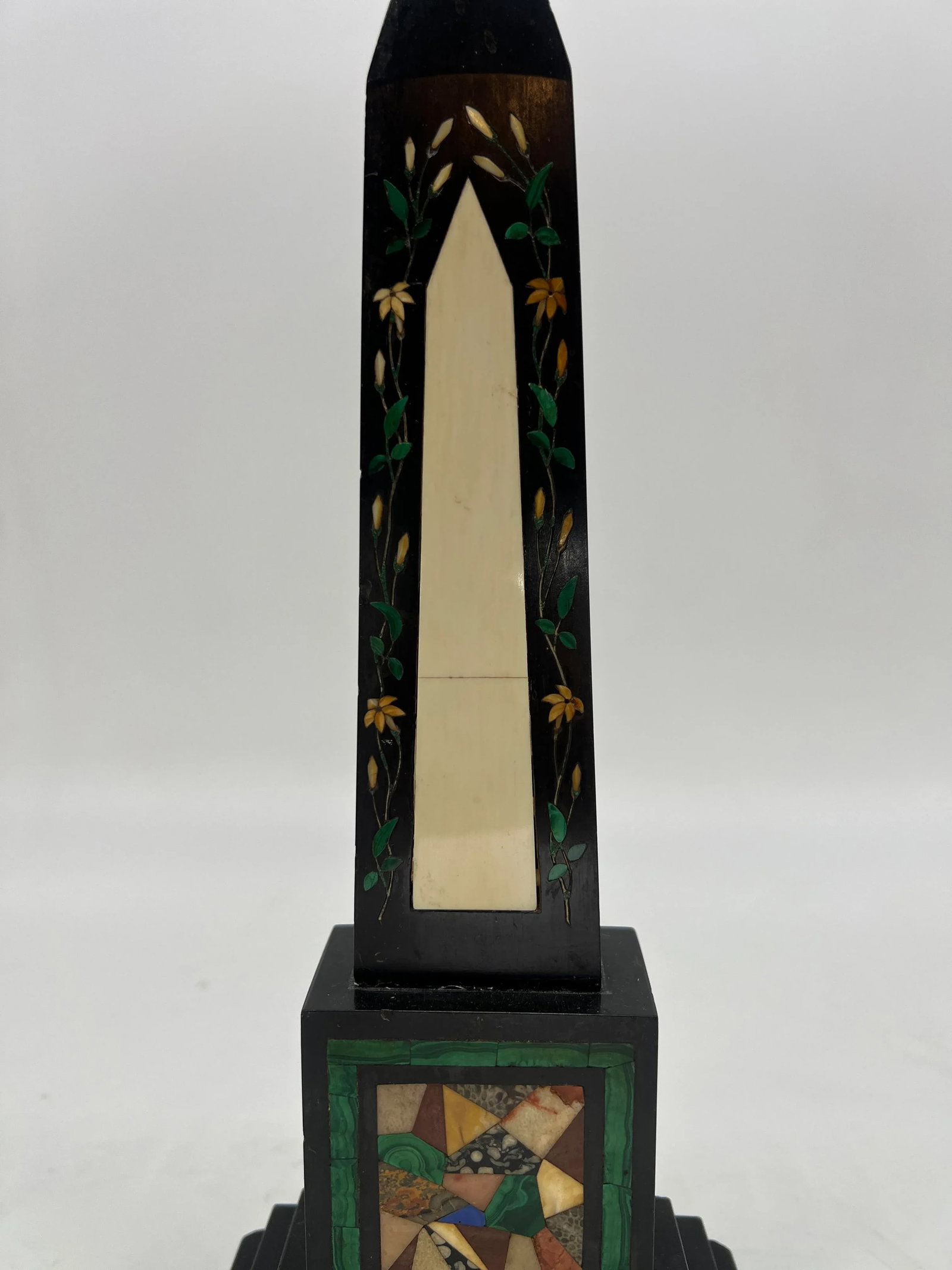 Grand Tour Era, Mixed Specimen Marble & Gemstone Obelisk - 6