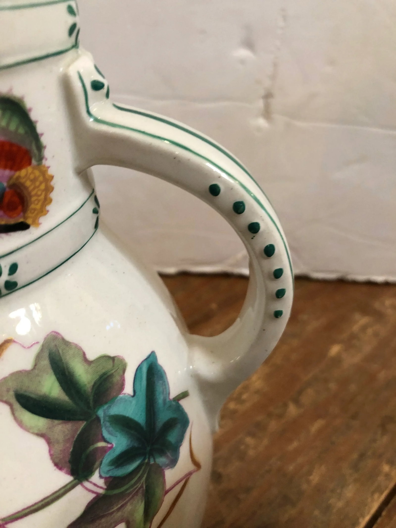 Antique English Porcelain Pitchers -Set of 3 - 12
