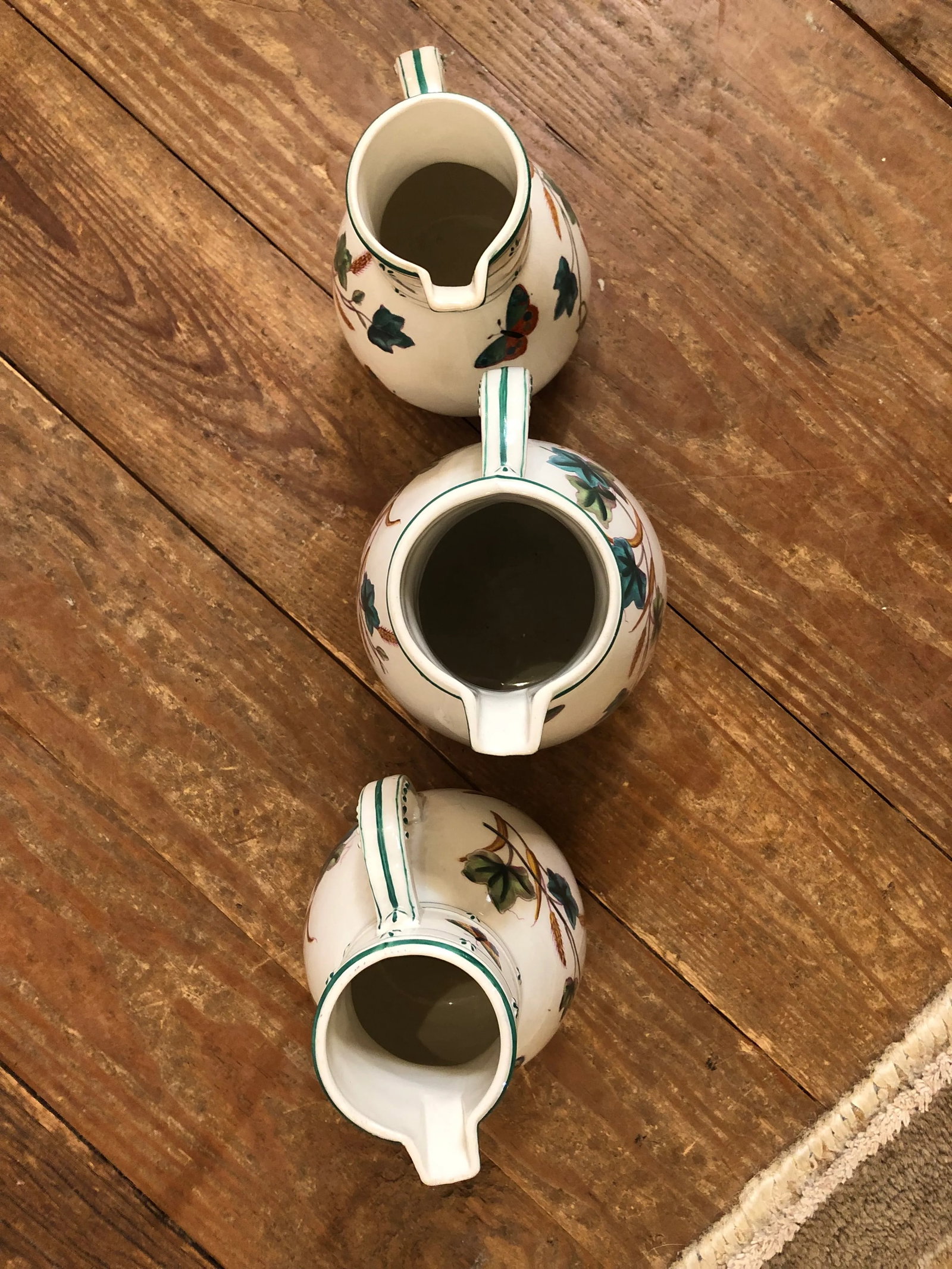 Antique English Porcelain Pitchers -Set of 3 - 5