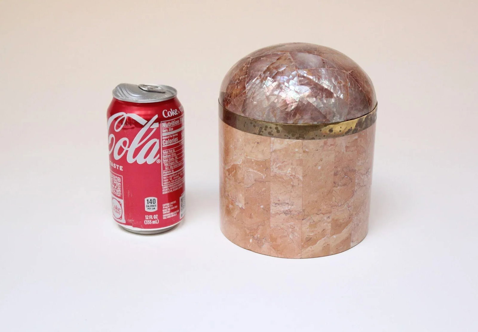 Vintage Brass and Tessellated Stone Dome-Lidded Box After Maitland Smith - 7