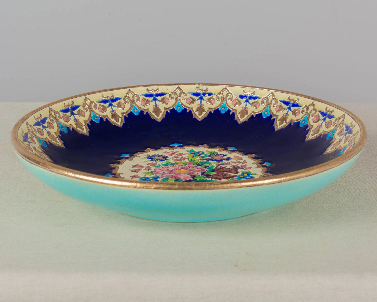 French Longwy Cloisonne Enamel Ceramic Bowl - 2