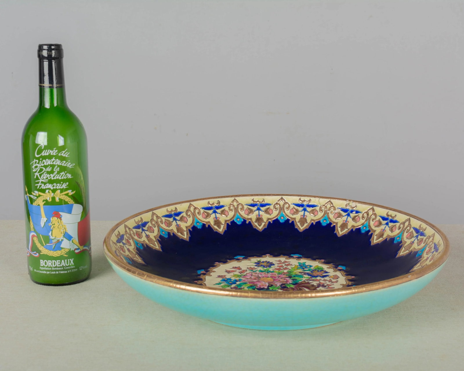 French Longwy Cloisonne Enamel Ceramic Bowl - 4