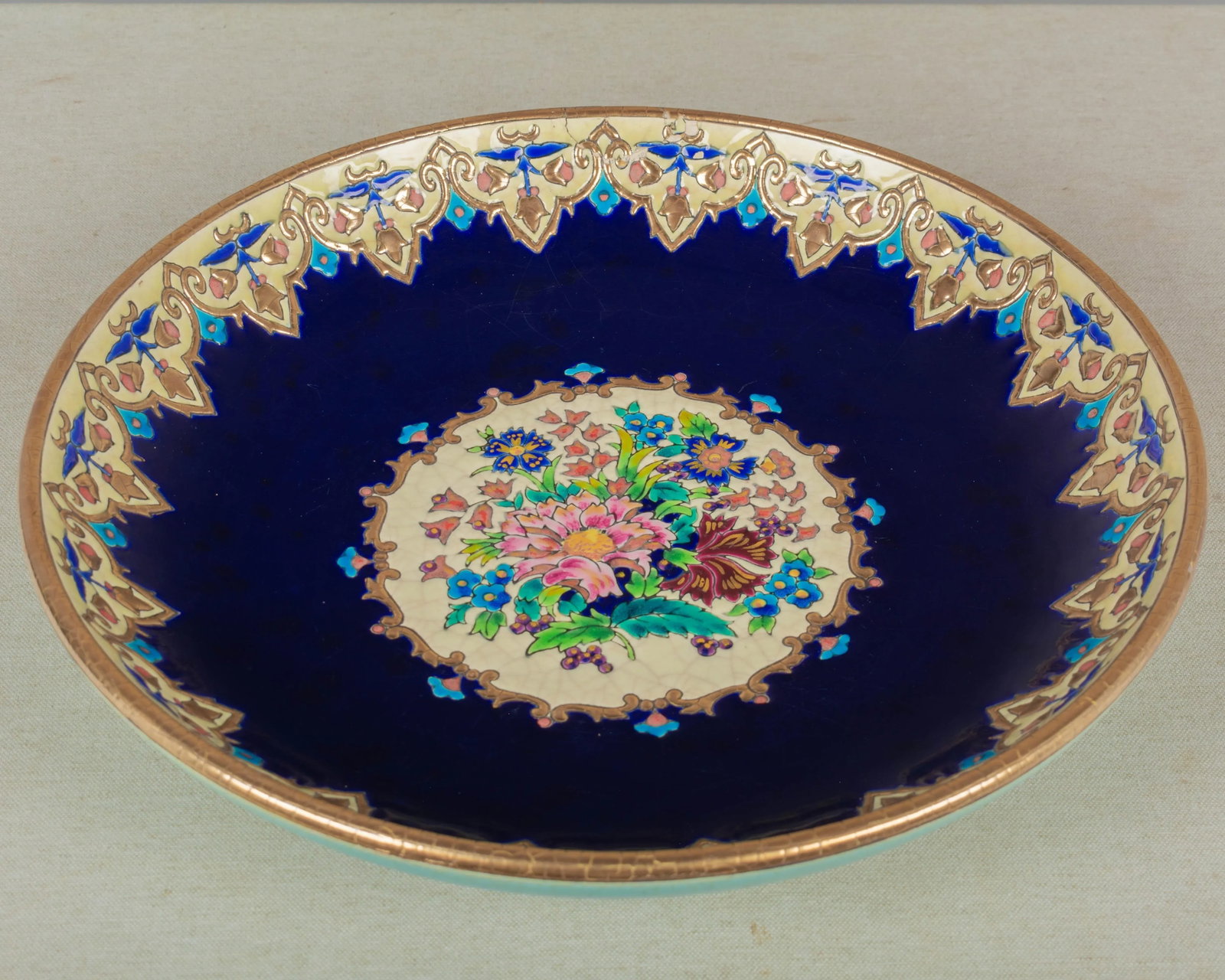 French Longwy Cloisonne Enamel Ceramic Bowl - 6