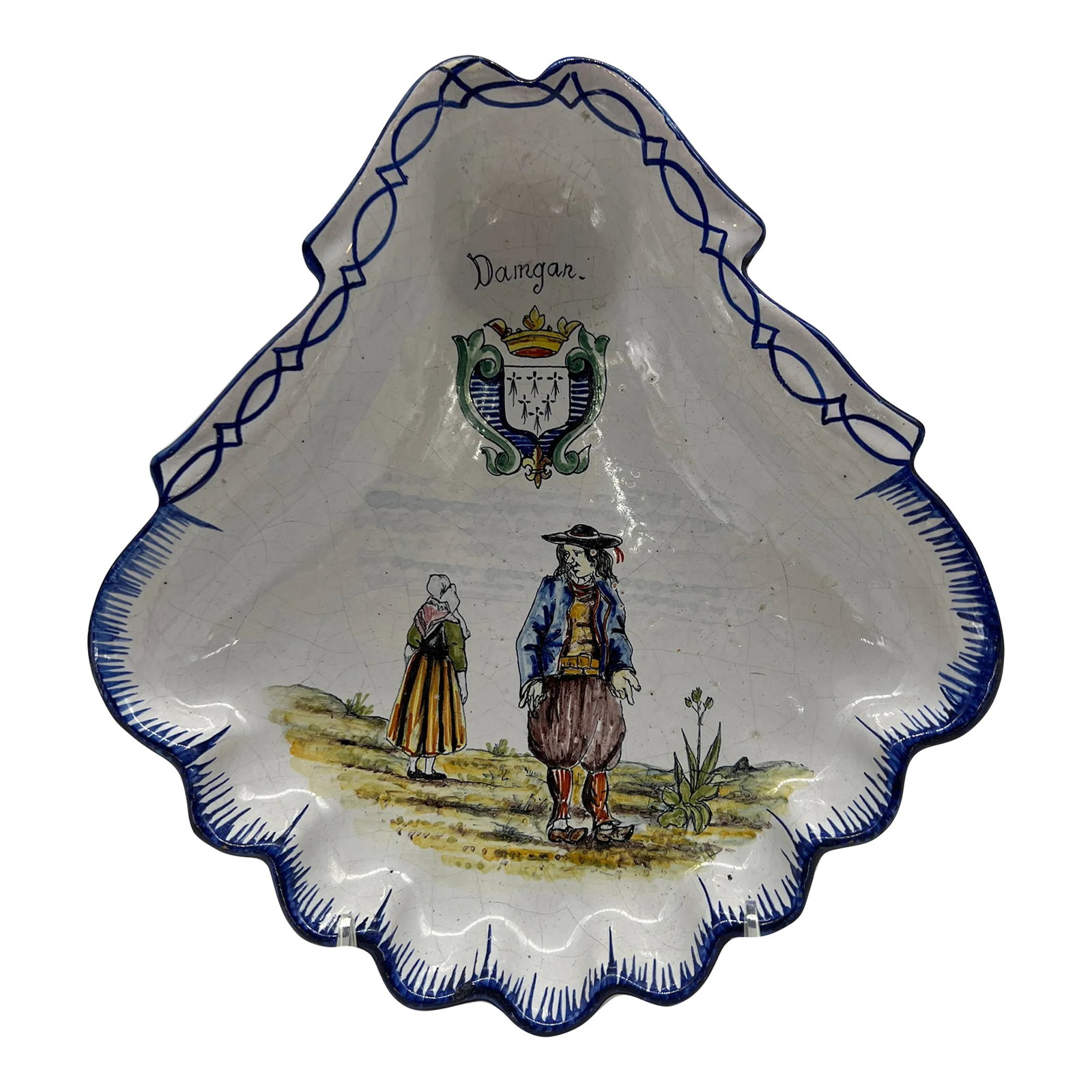 Unusual Vintage French Quimper Faience Pottery Figural Dish (1 of 4)