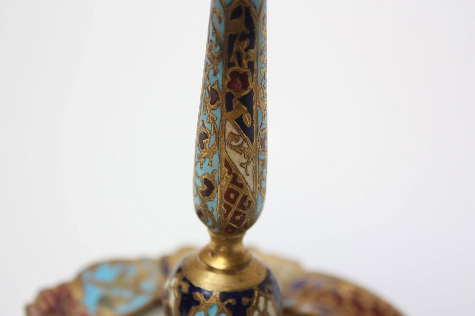Collection of Early 20th Century European Cloisonne Boxes / Candlestick - 10