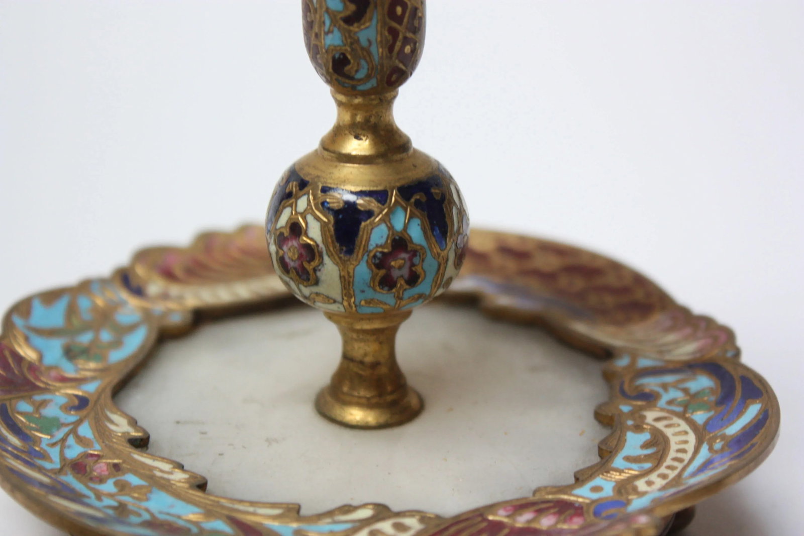 Collection of Early 20th Century European Cloisonne Boxes / Candlestick - 11