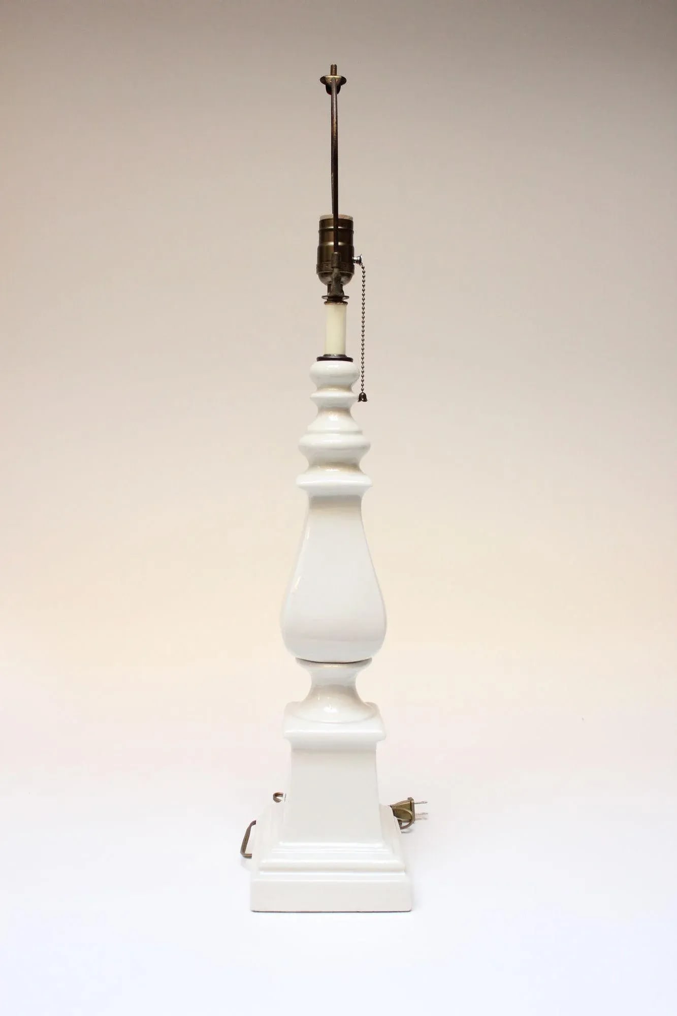 Vintage Porcelain Pillar Table Lamp - 3