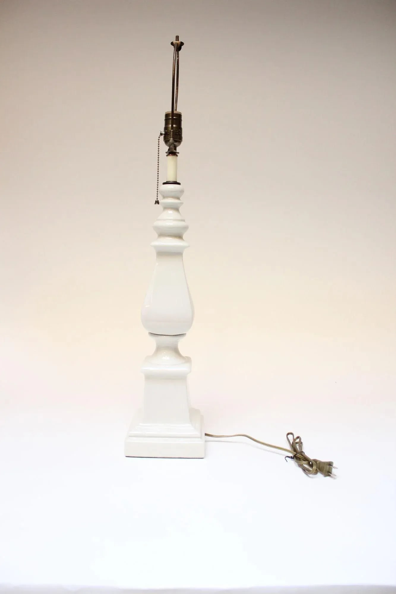 Vintage Porcelain Pillar Table Lamp - 4