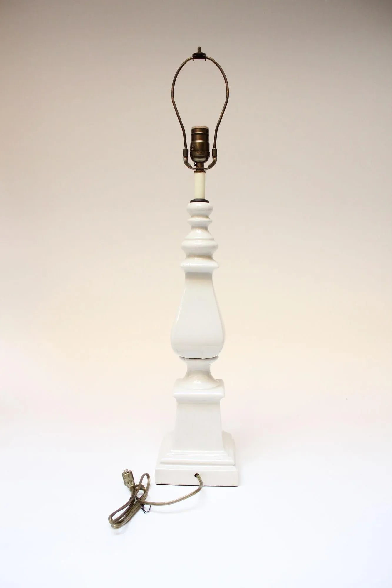 Vintage Porcelain Pillar Table Lamp - 5