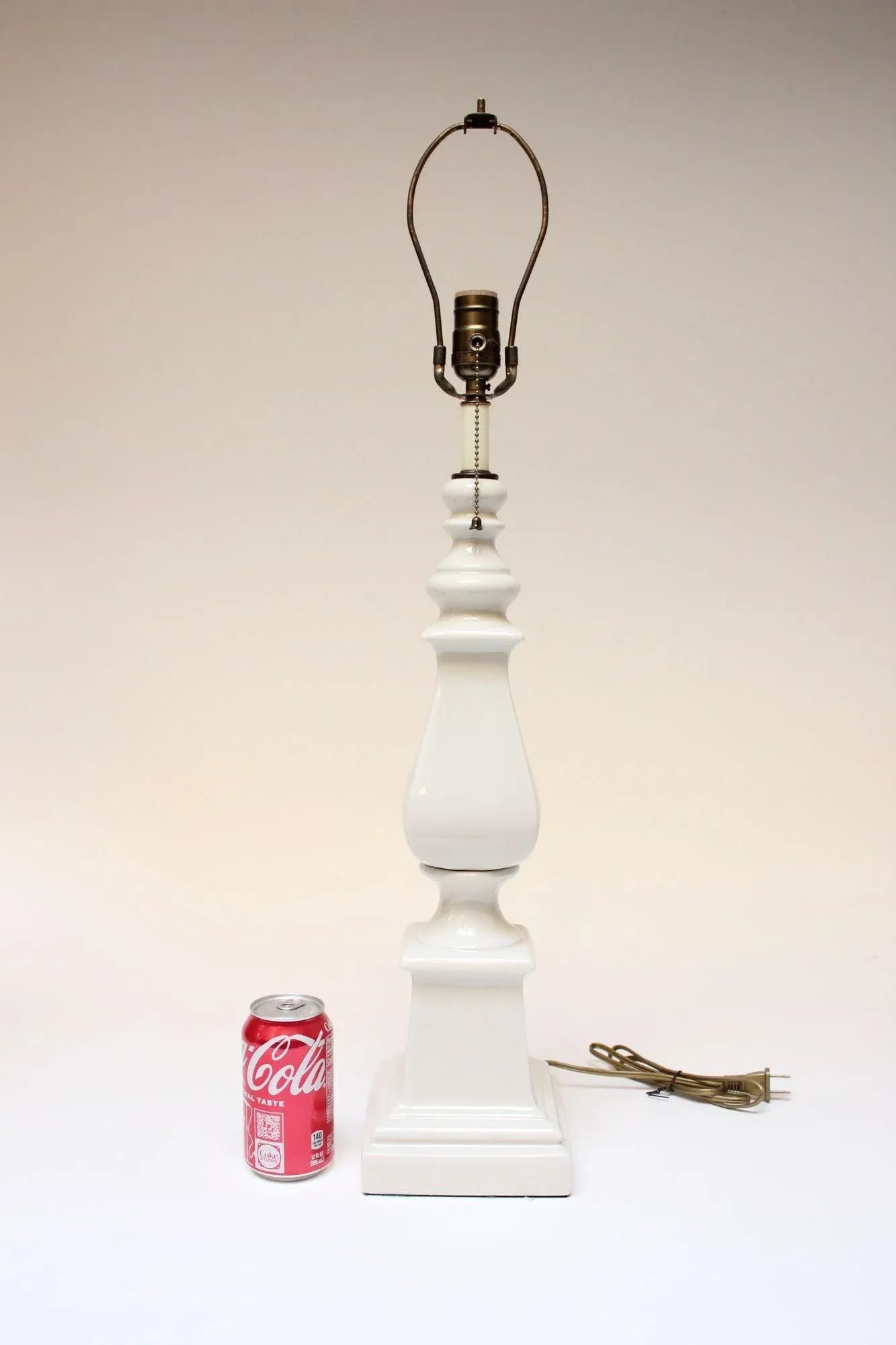 Vintage Porcelain Pillar Table Lamp - 6