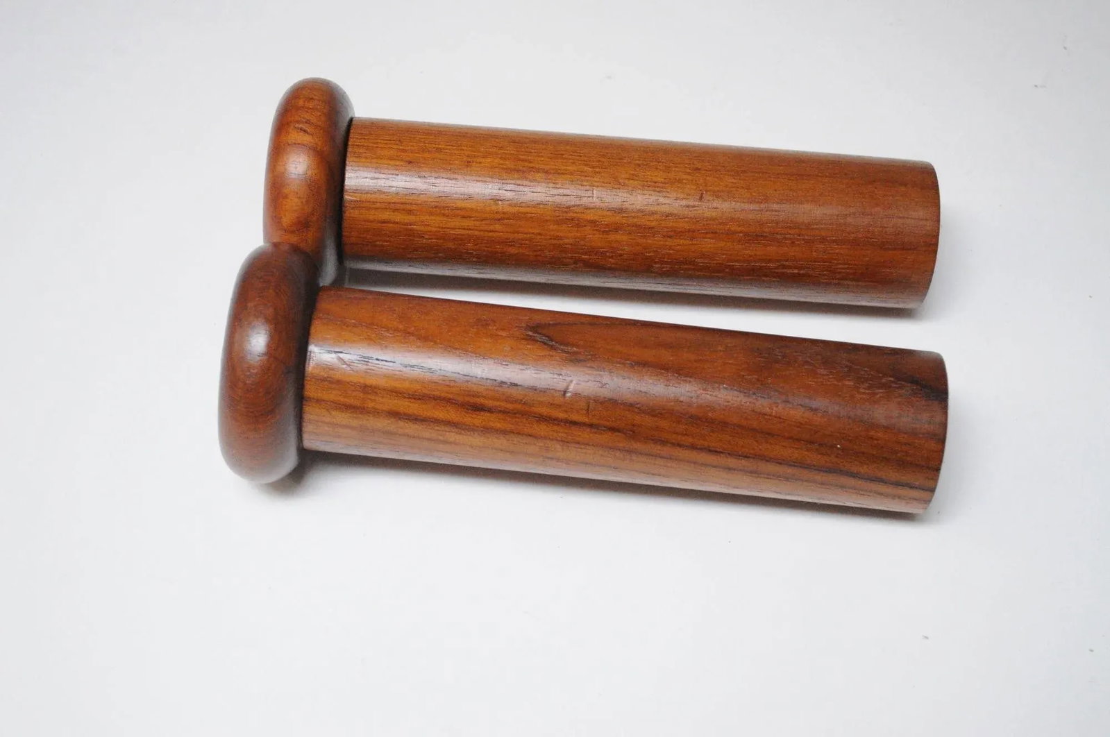 Sculptural Danish Modern Teakwood Salt Shaker and Pepper Grinder Set - 2