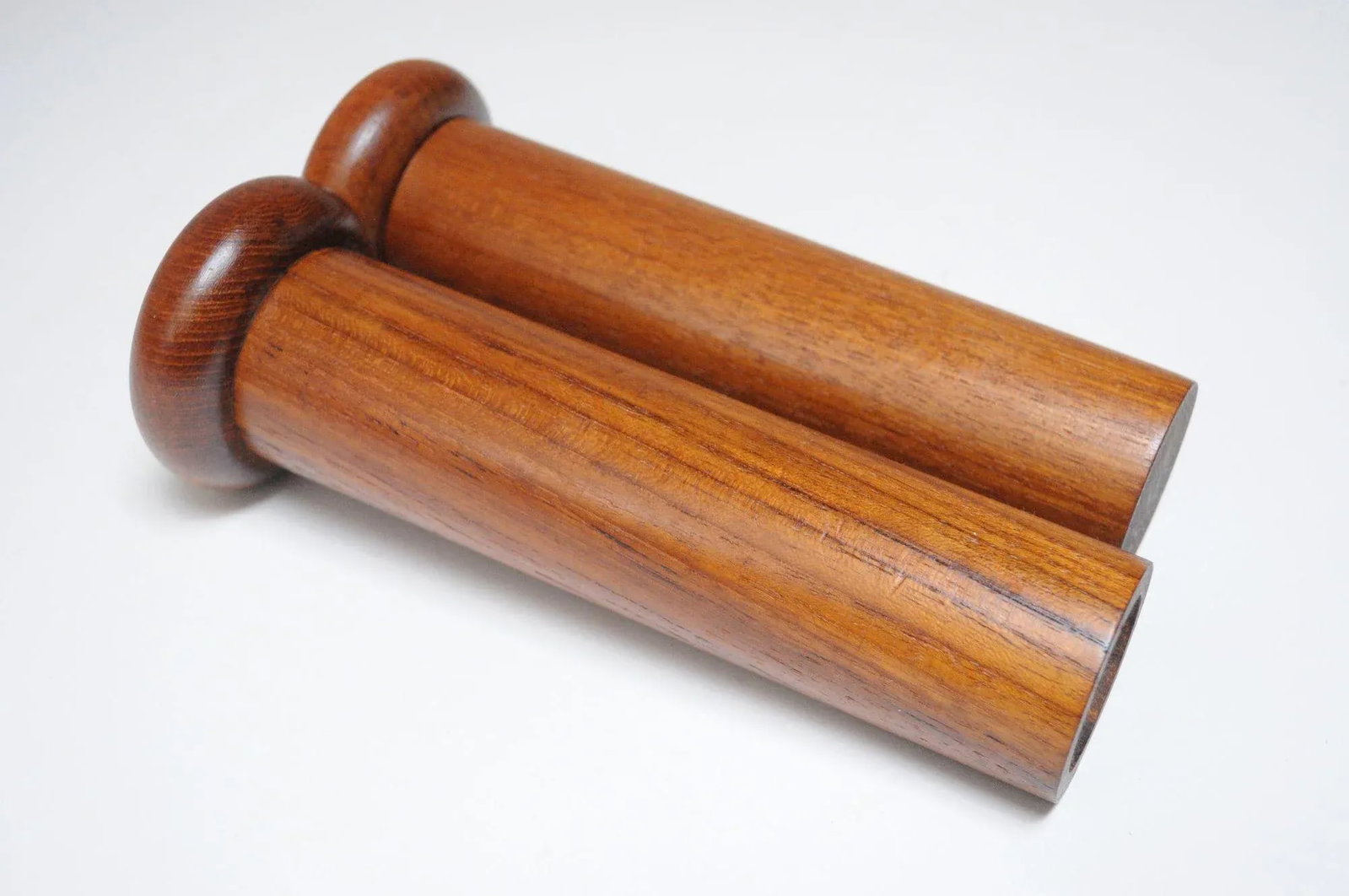 Sculptural Danish Modern Teakwood Salt Shaker and Pepper Grinder Set - 3