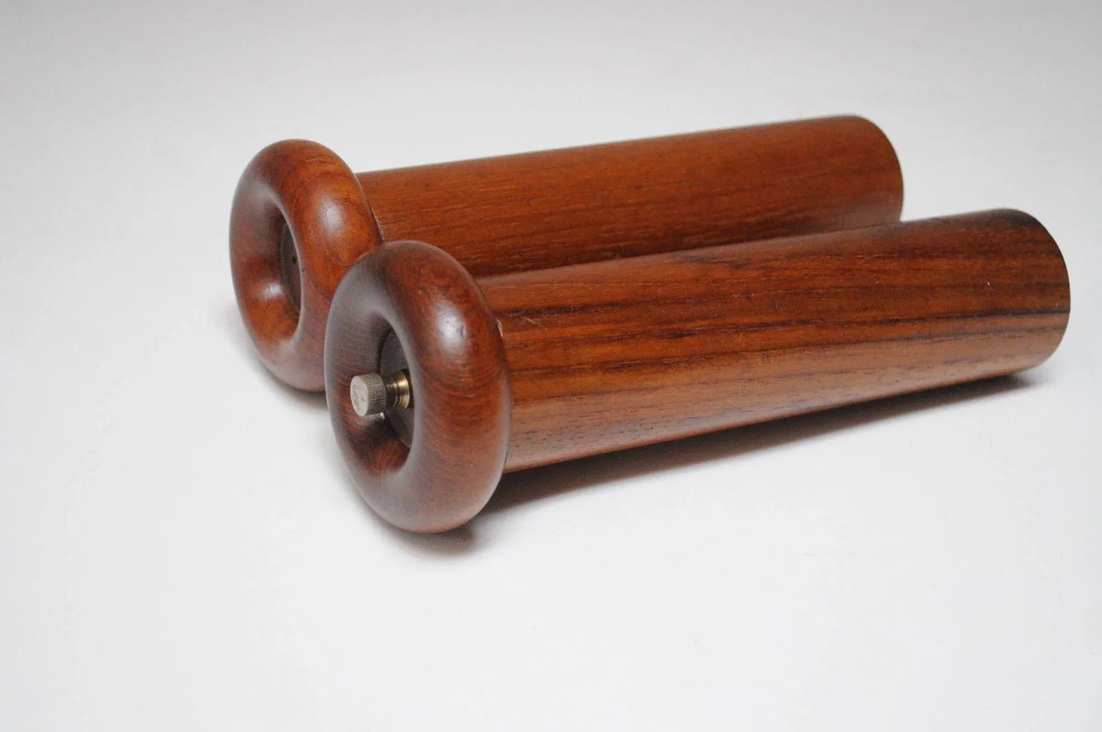 Sculptural Danish Modern Teakwood Salt Shaker and Pepper Grinder Set - 4