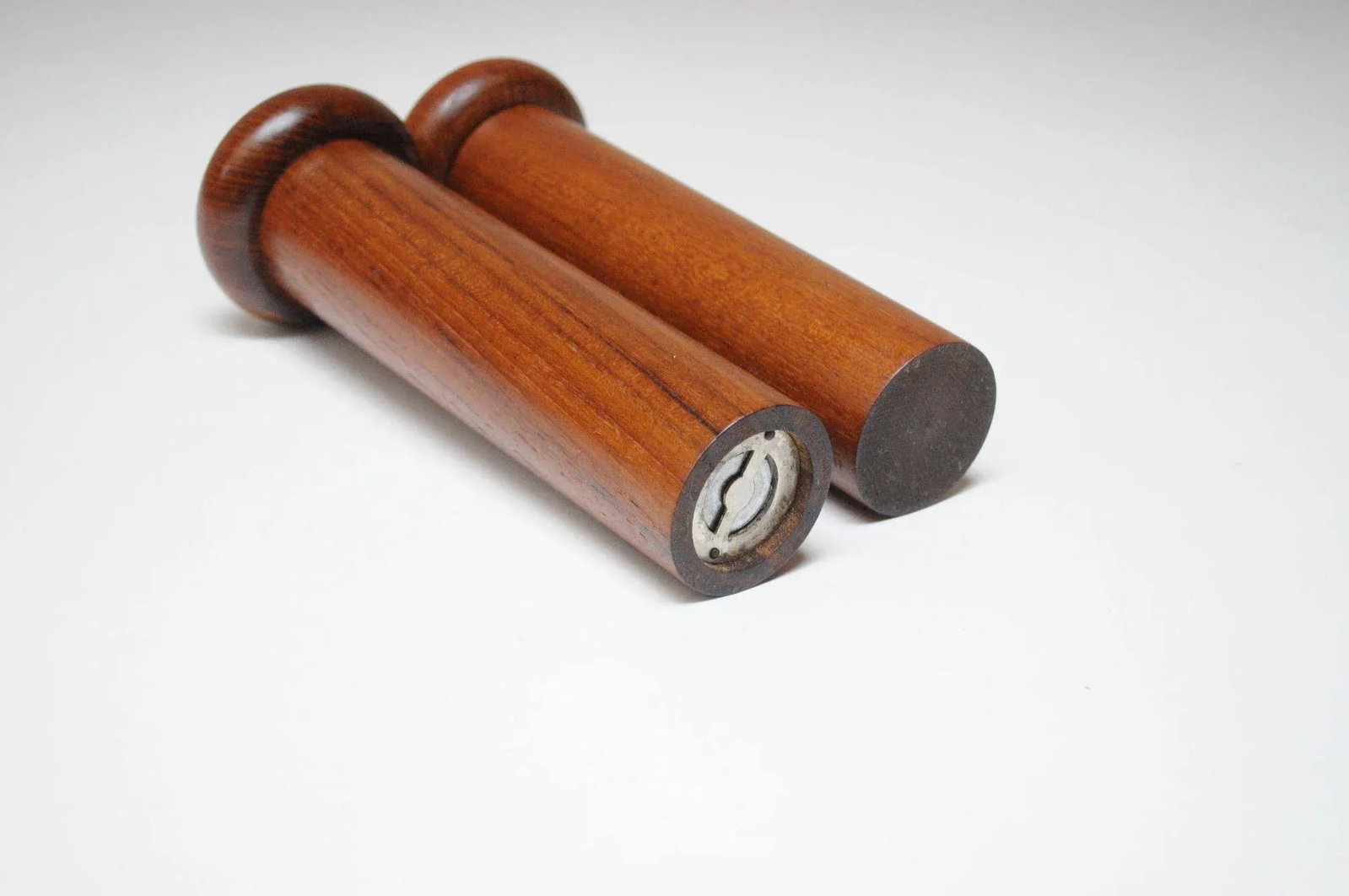 Sculptural Danish Modern Teakwood Salt Shaker and Pepper Grinder Set - 5