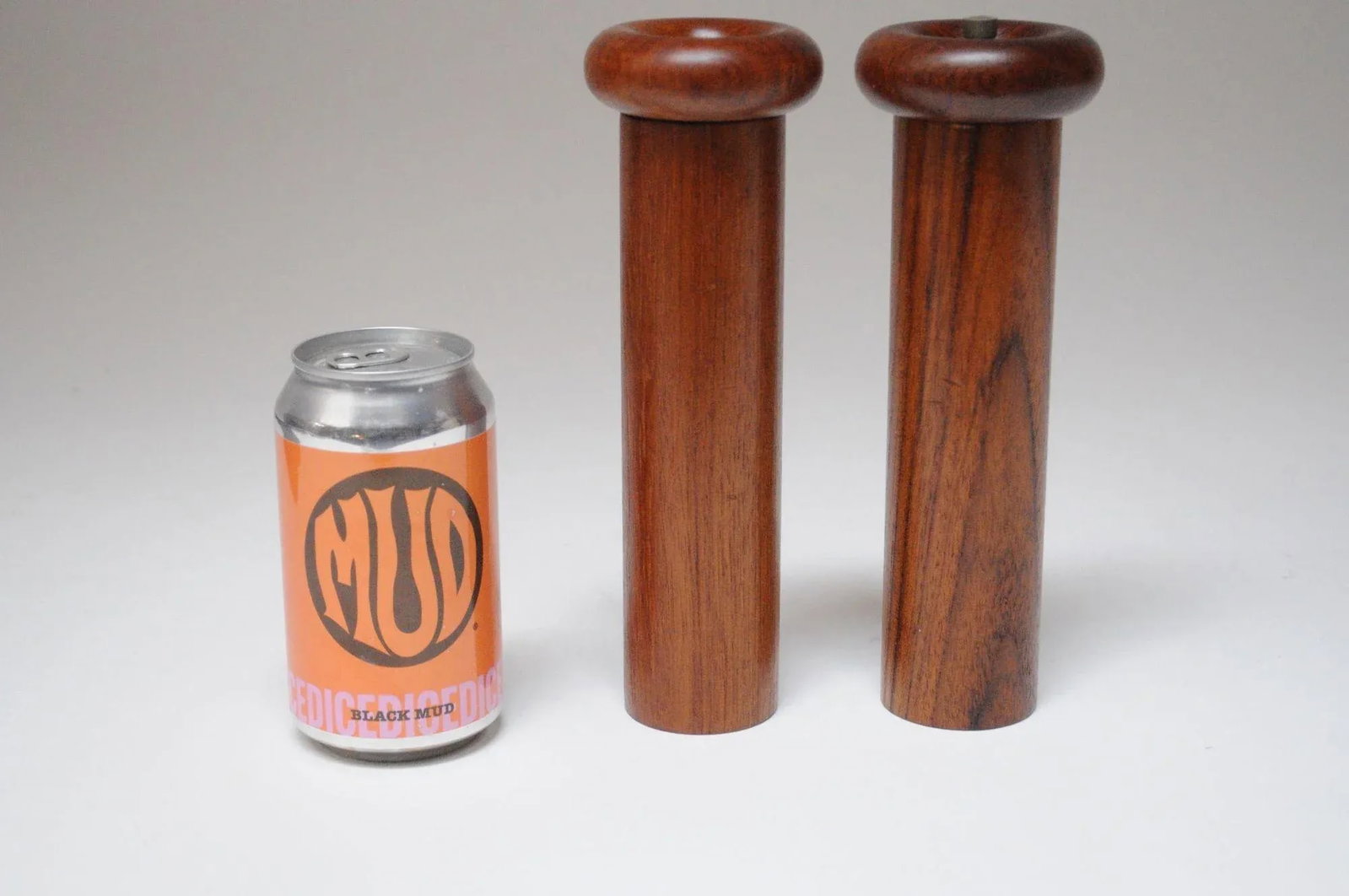 Sculptural Danish Modern Teakwood Salt Shaker and Pepper Grinder Set - 6