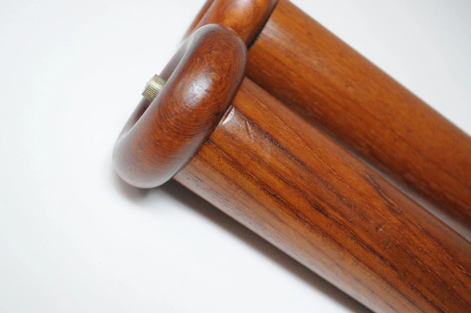Sculptural Danish Modern Teakwood Salt Shaker and Pepper Grinder Set - 7