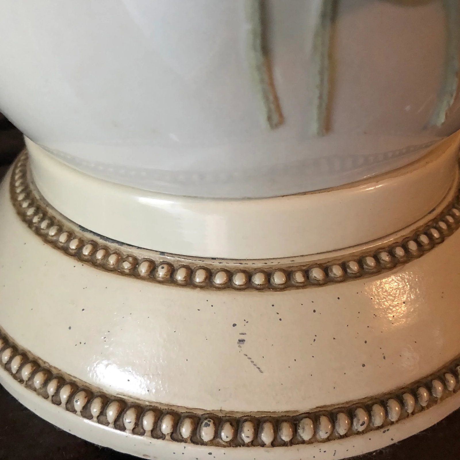 1970s Vintage Ceramic Floral Lamp - 6