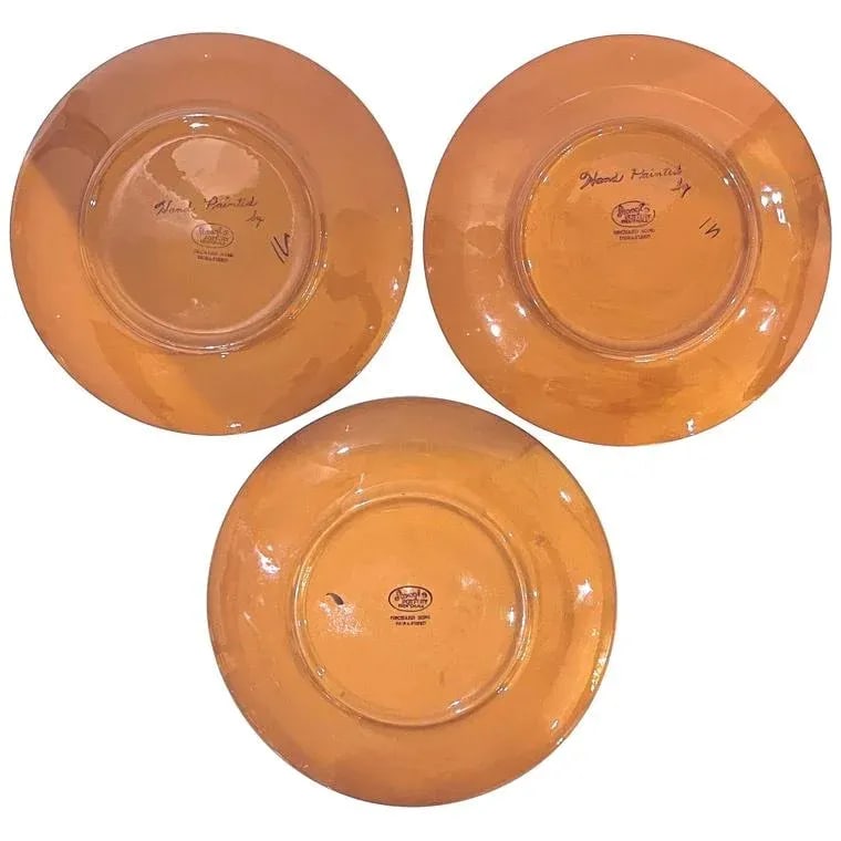 1960's Hand-Painted Stangl "Orchard Song" Dinner Plates - Set of 6 - 8