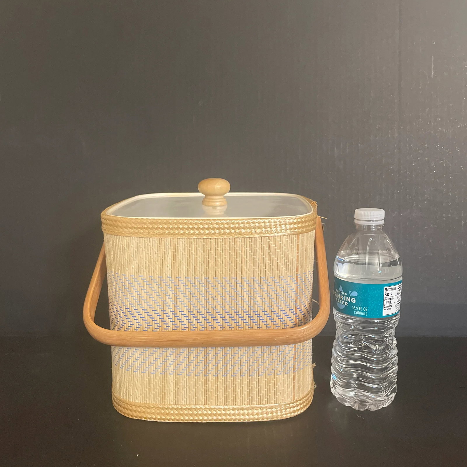 Mid 20th Century Raffia Covered Ice Bucket - 2