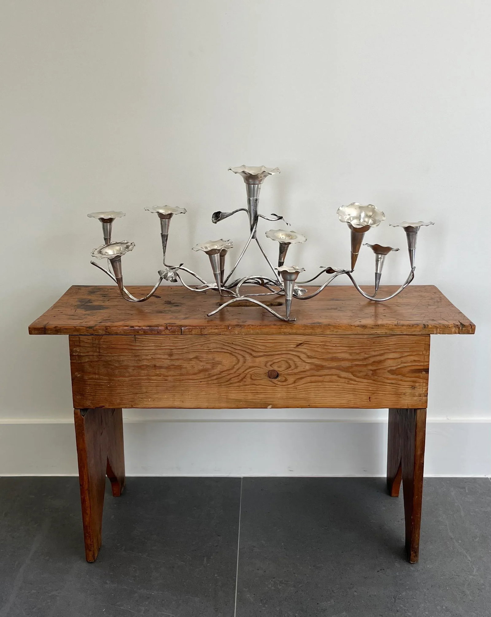 Large Art Nouveau Morning Glory Candelabra by Plata Lappas - 2