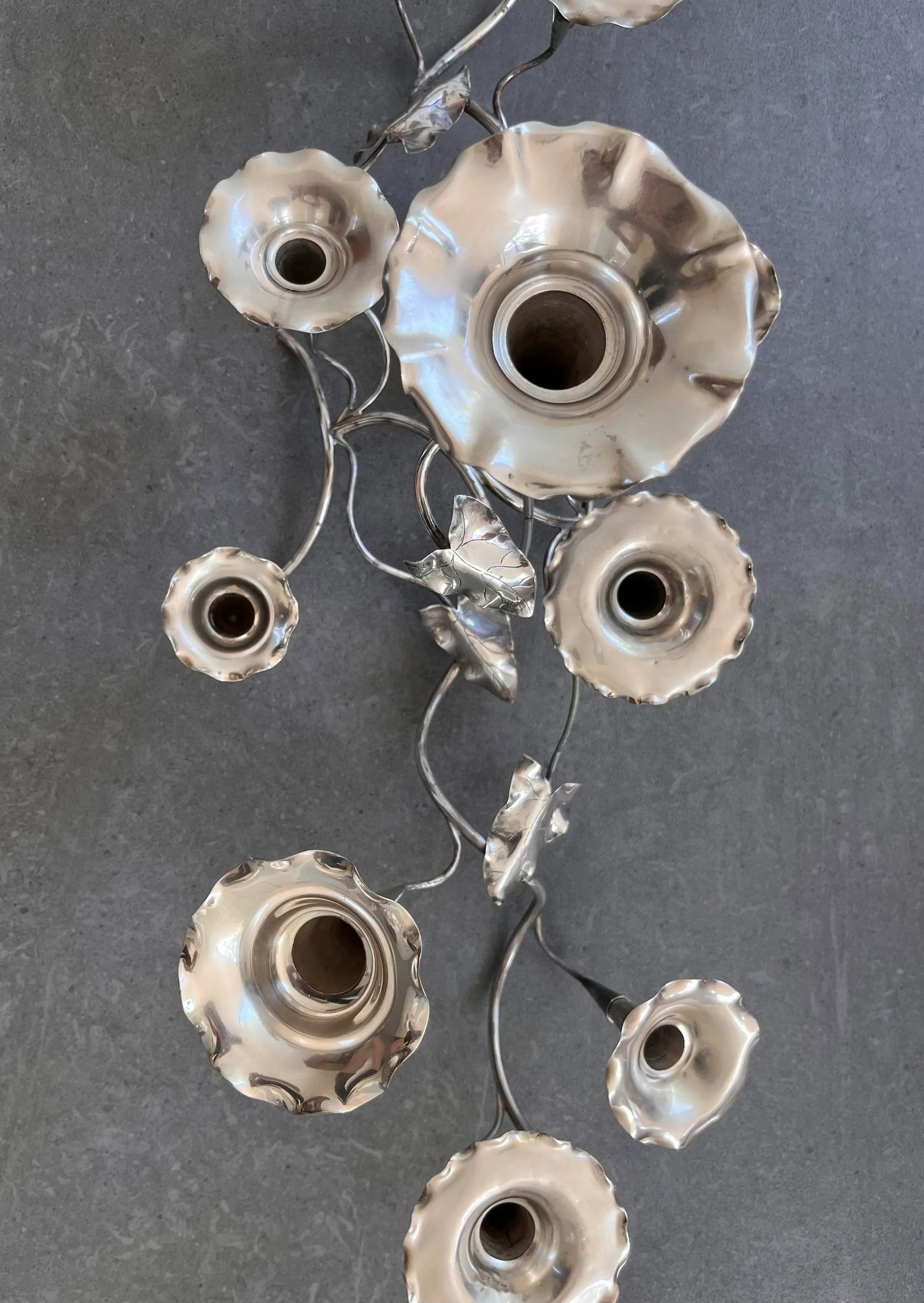 Large Art Nouveau Morning Glory Candelabra by Plata Lappas - 5