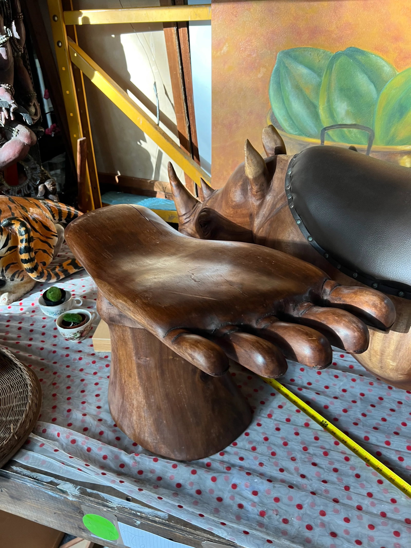 1980s Petite Wooden Foot Stool - 3