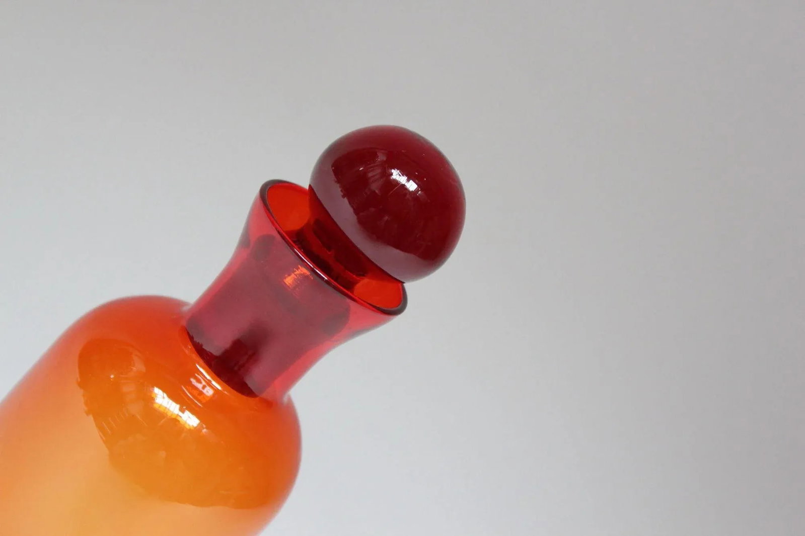 Vintage Italian Amberina Decanter With Stopper - 10