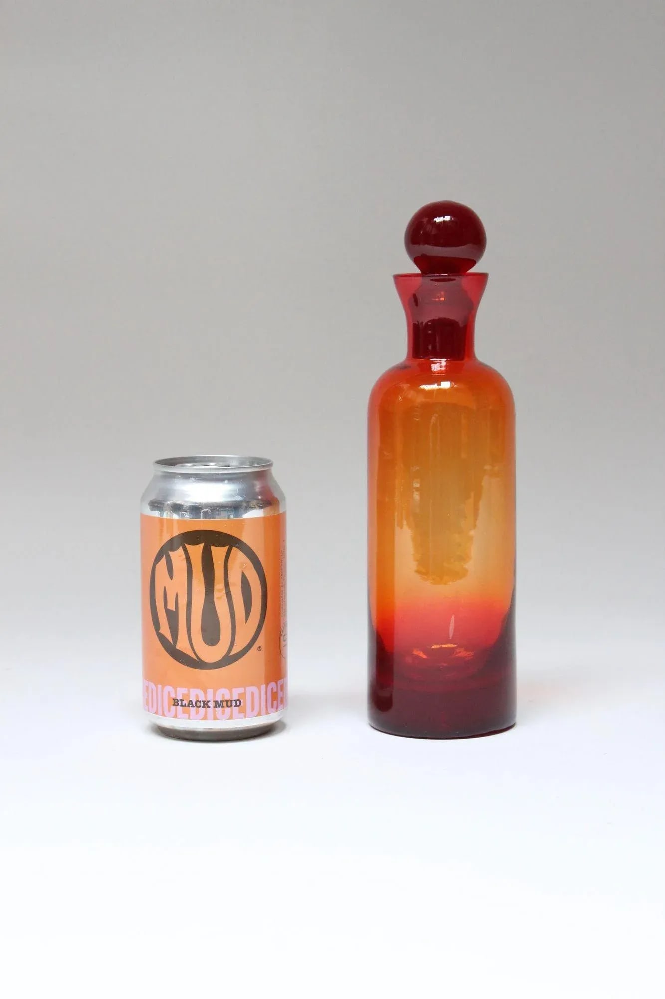 Vintage Italian Amberina Decanter With Stopper - 5