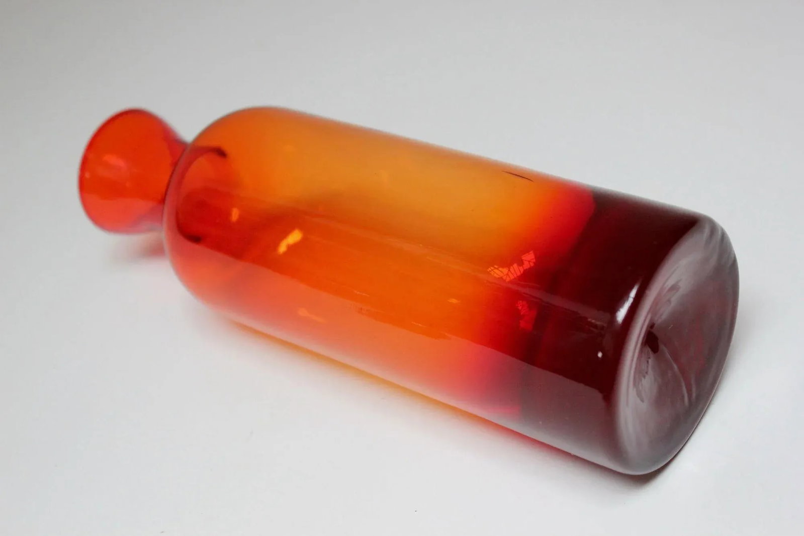 Vintage Italian Amberina Decanter With Stopper - 6
